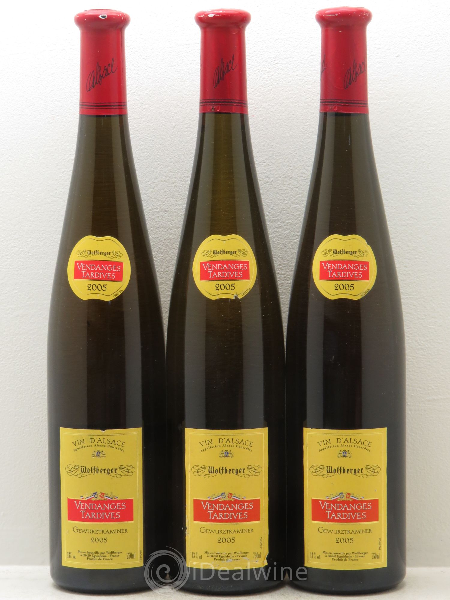 Gewurztraminer Vendanges Tardives Wolfberger 2005 - Lotto di 3 bottiglie - 0