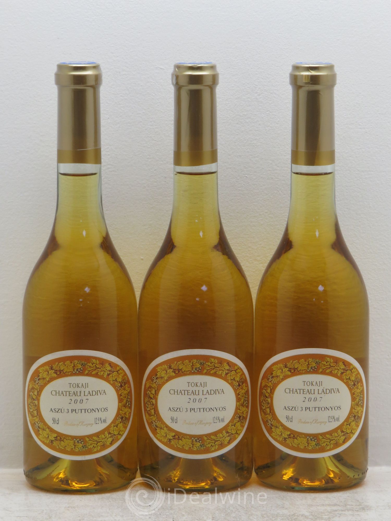 Tokaji Ladiva 3 Puttonyos (sans prix de réserve) 2007 - Lotto di 3 bottiglie - 0