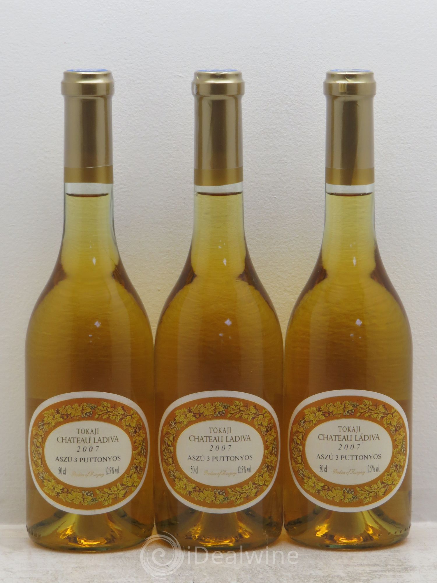 Tokaji Ladiva 3 Puttonyos (sans prix de réserve) 2007 - Posten von 3 Flaschen - 0
