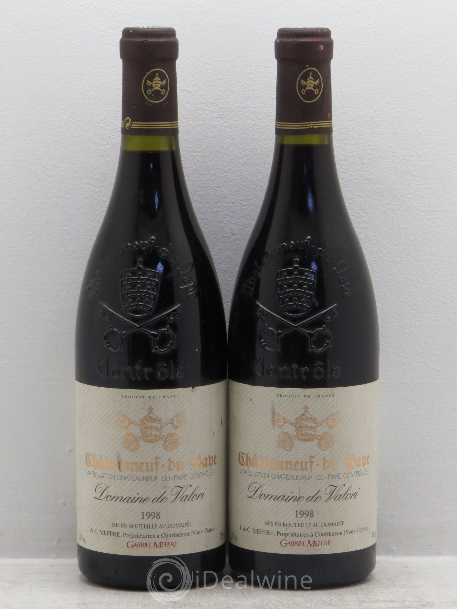 Châteauneuf-du-Pape Domaine de Valori 1998 - Lot de 2 bouteilles - 0