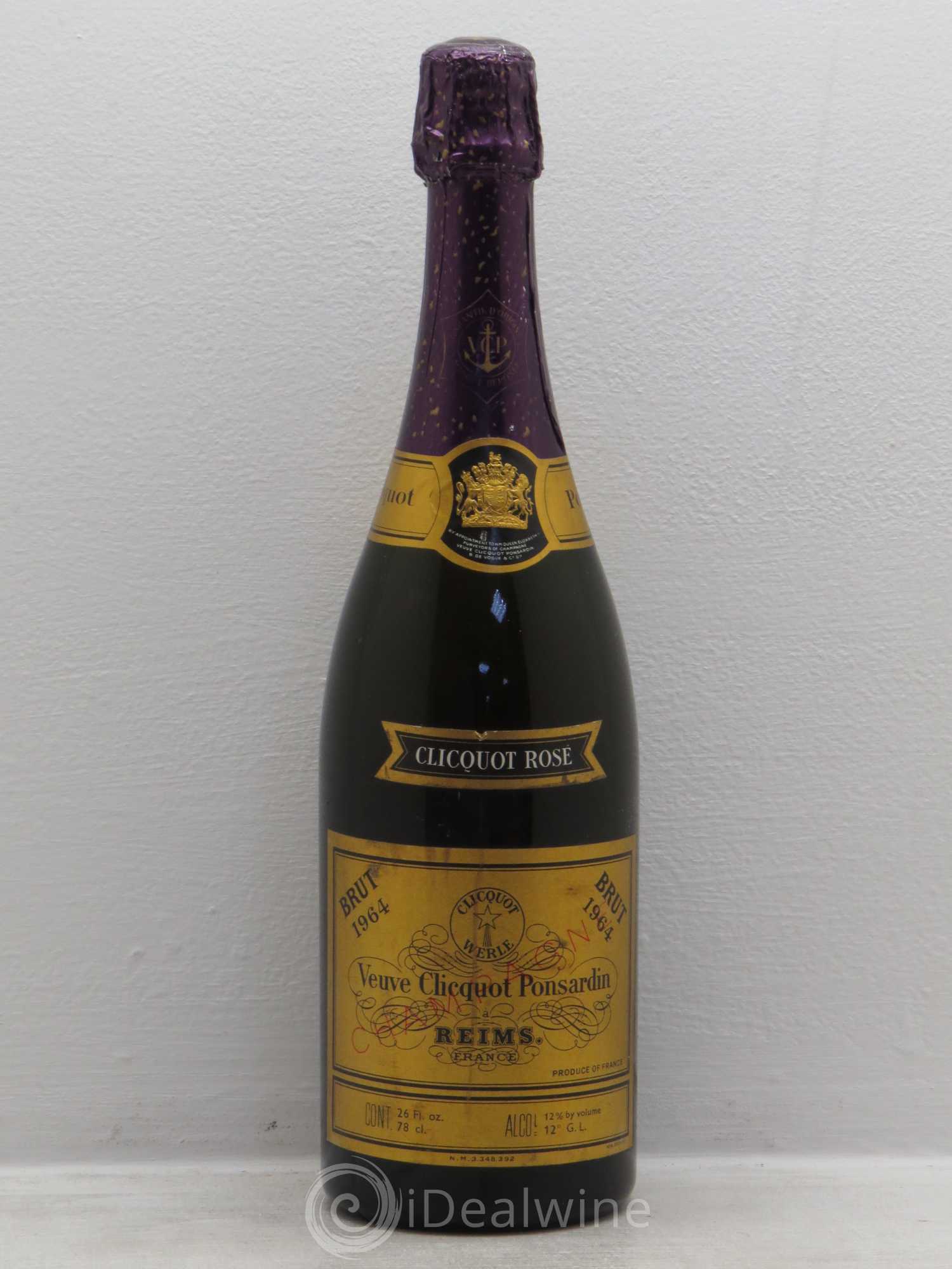 Champagne - Veuve clicquot ponsardin 1964 - Posten von 1 Flasche - 0