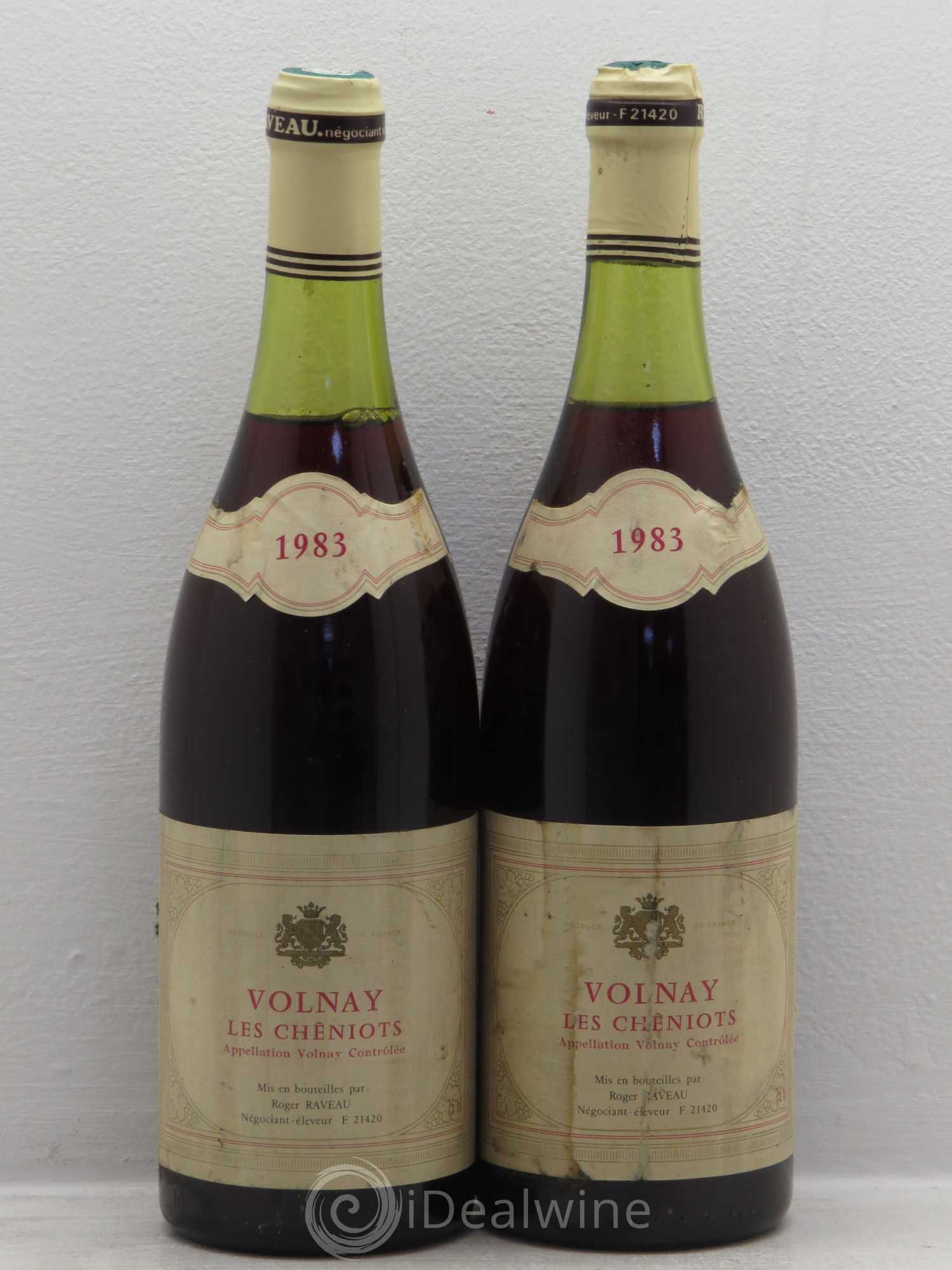 Volnay Les Cheniots Roger Raveau (sans prix de réserve) 1983 - Posten von 2 Flaschen - 0
