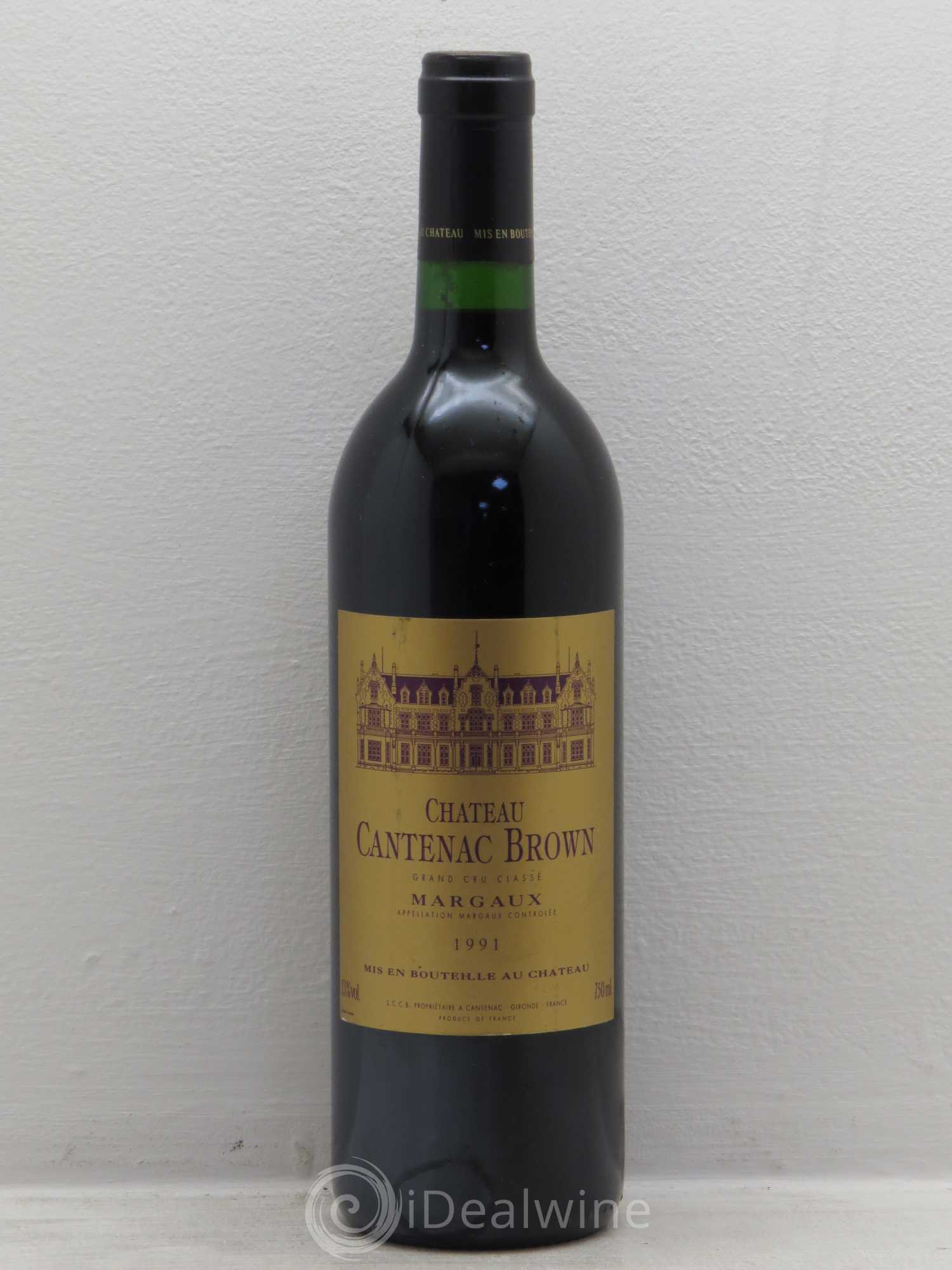 Château Cantenac Brown 3ème Grand Cru Classé 1991 - Lot de 1 bouteille - 0