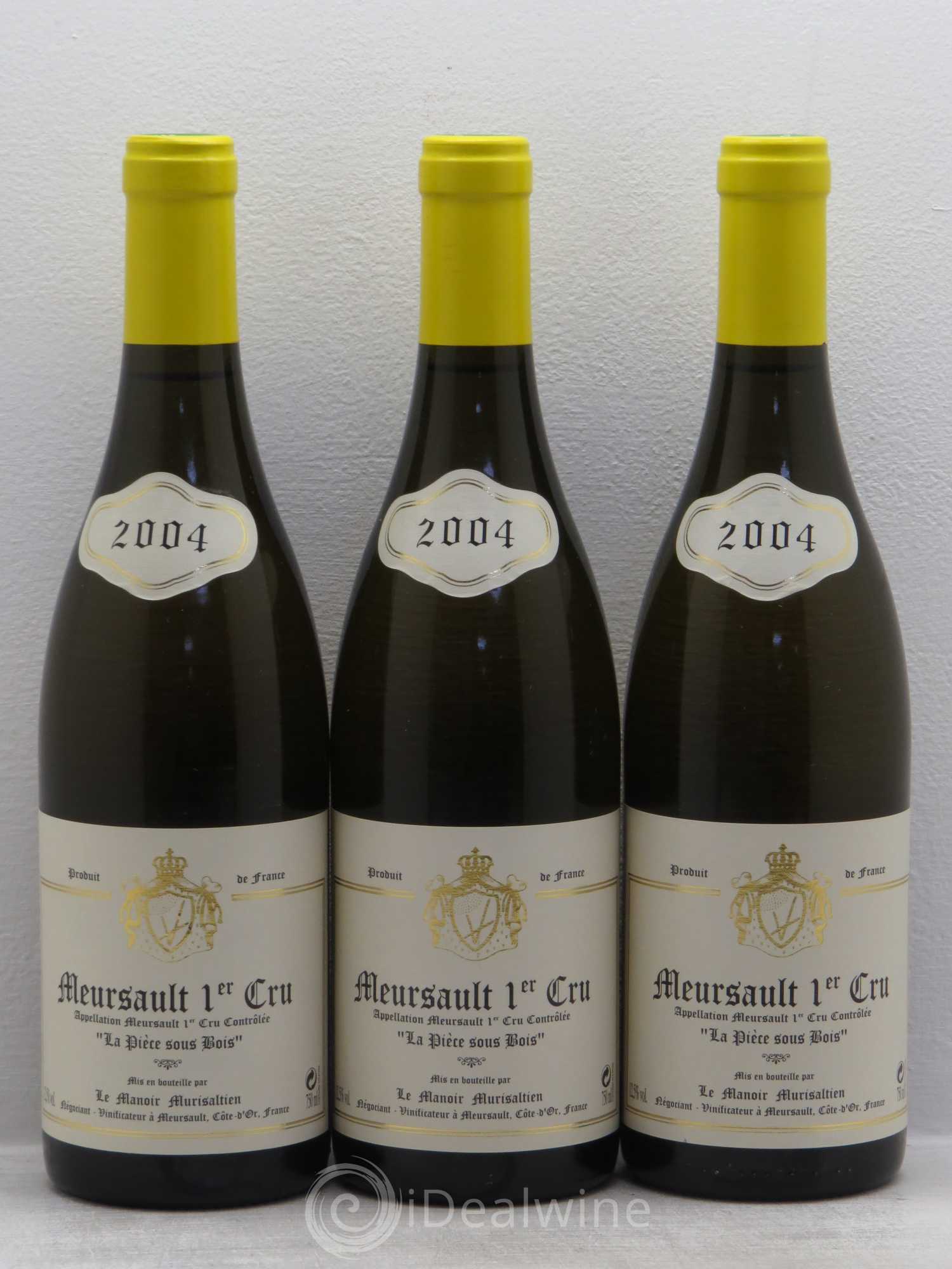 Meursault 1er Cru Le Manoir Murisaltien 2004 - Posten von 3 Flaschen - 0