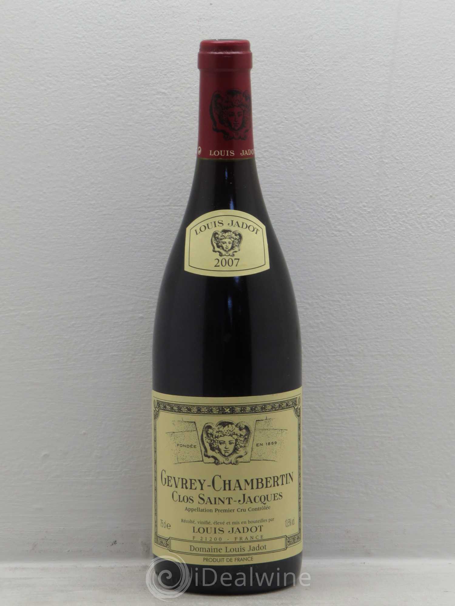 Gevrey-Chambertin 1er Cru Clos Saint Jacques Domaine Louis Jadot 2007 - Lot de 1 bouteille - 0