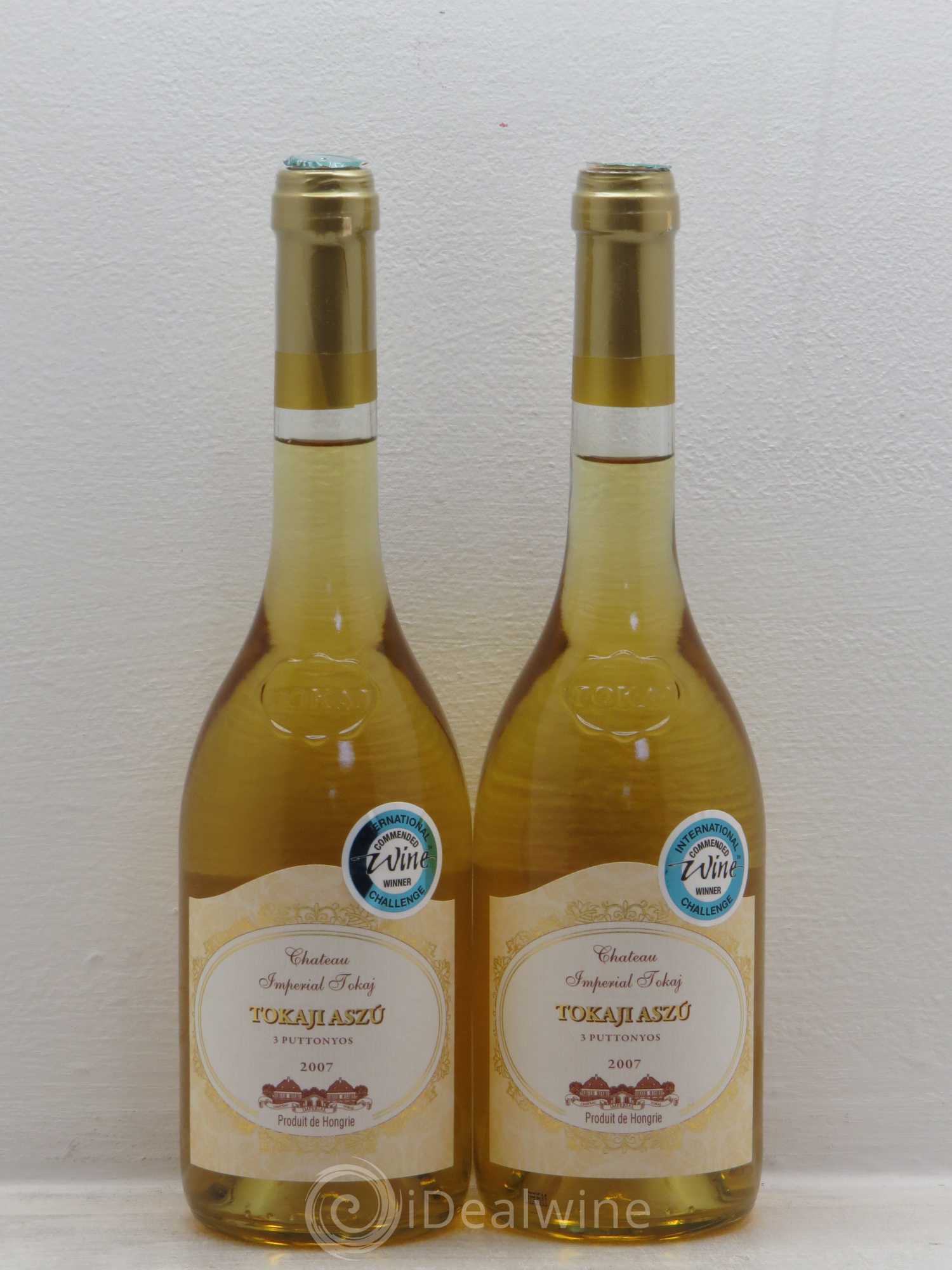 Tokaji Chateau Impérial 3 Puttonyos Aszu (sans prix de réserve) 2007 - Posten von 2 Flaschen - 0