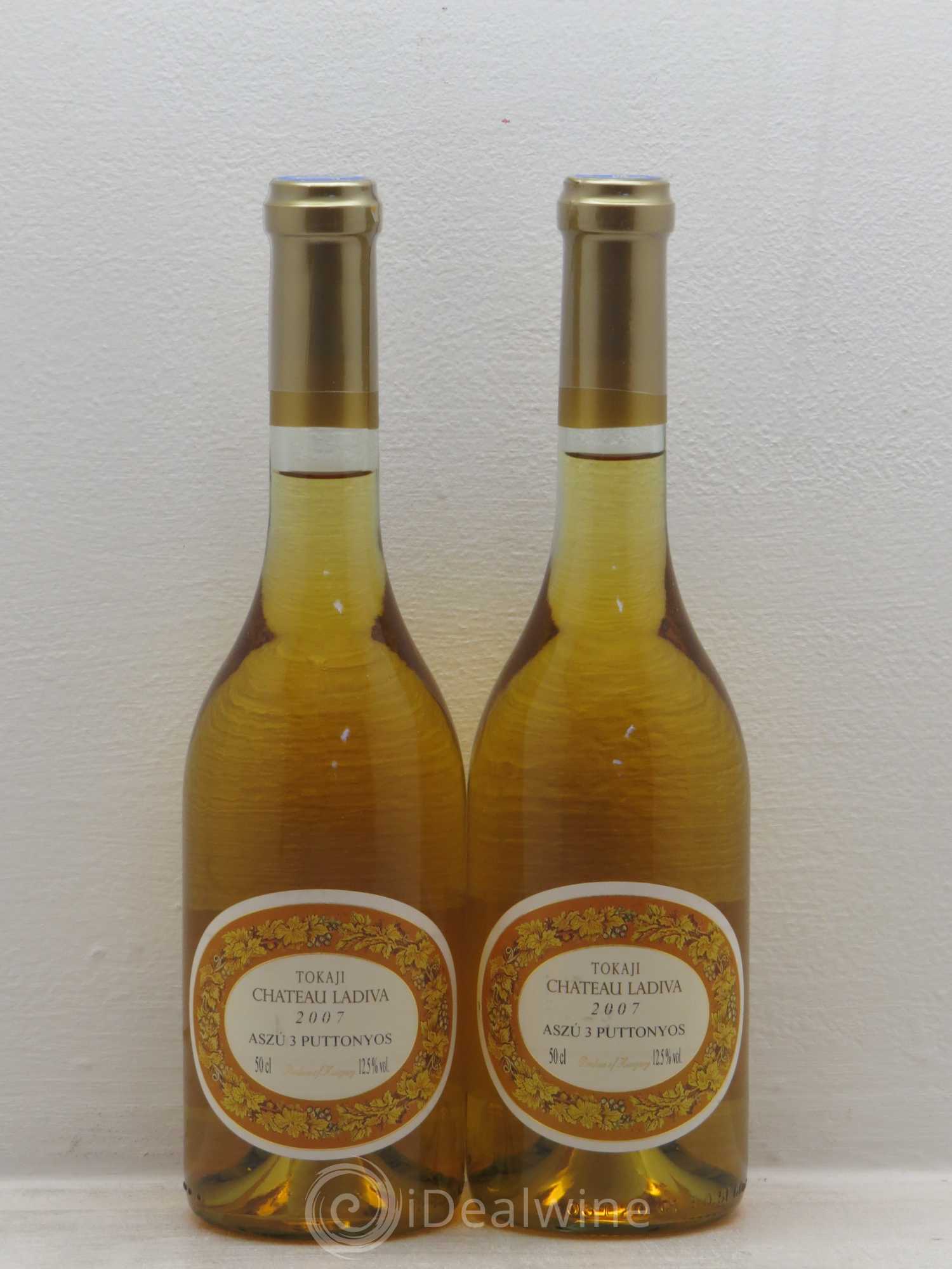 Tokaji Chateau Ladiva 3 Puttonyos Aszu (sans prix de réserve) 2007 - Lotto di 2 bottiglie - 0