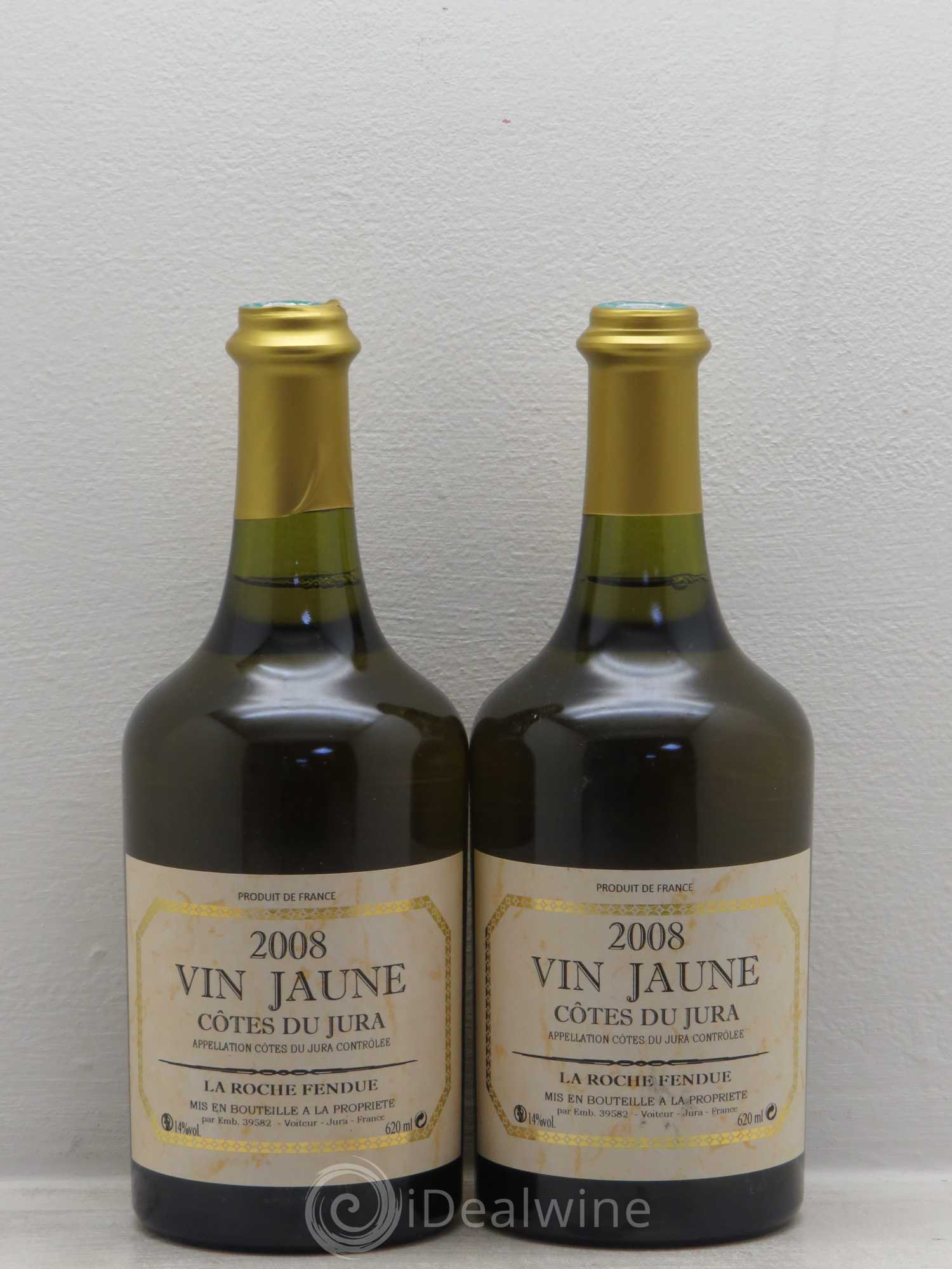 Arbois Vin Jaune Roche Fendue 62cl 2008 - Lot de 2 bouteilles - 0