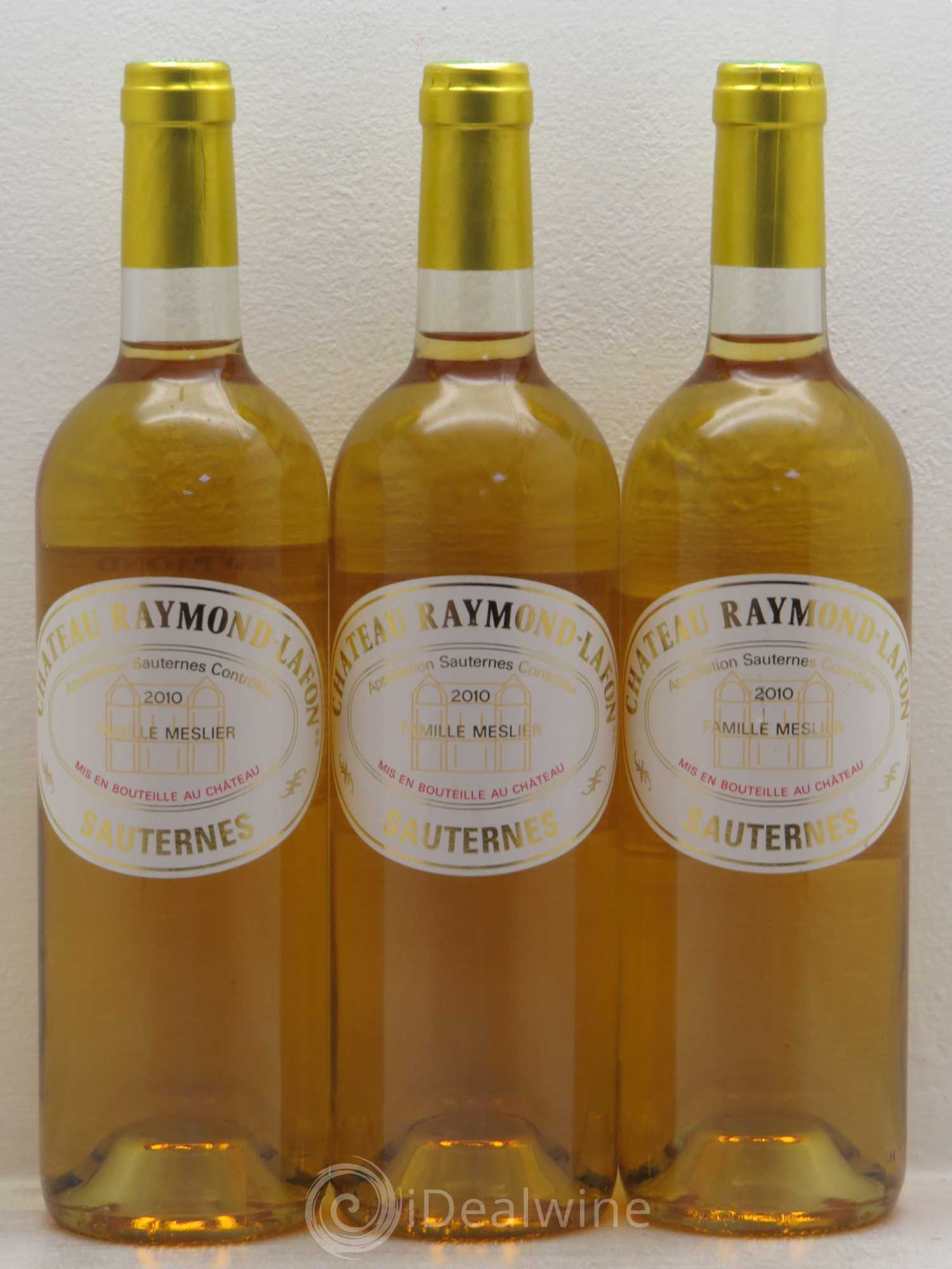 Château Raymond Lafon 2010 - Lotto di 3 bottiglie - 0