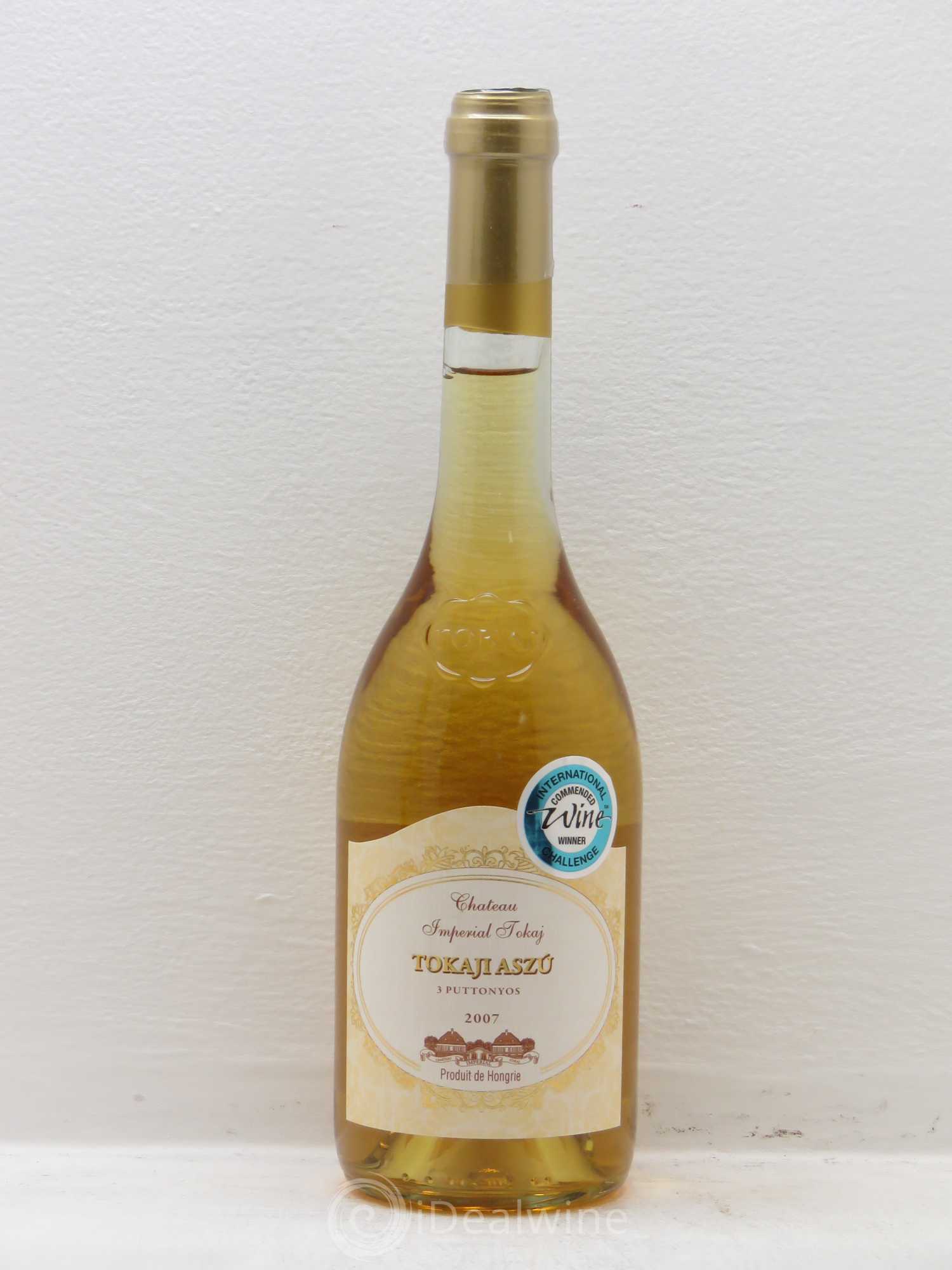 Tokaji Tokaji Aszu Château Impériale 3 Puttonyos (50cl) (sans prix de réserve) 2007 - Posten von 1 Flasche - 0