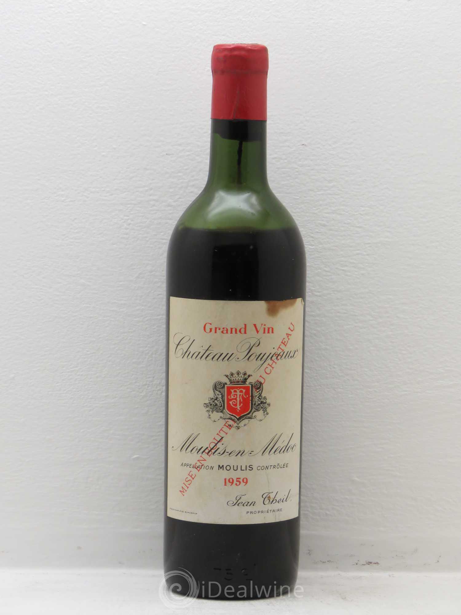 Château Poujeaux (sans prix de réserve) 1959 - Lot de 1 bouteille - 0
