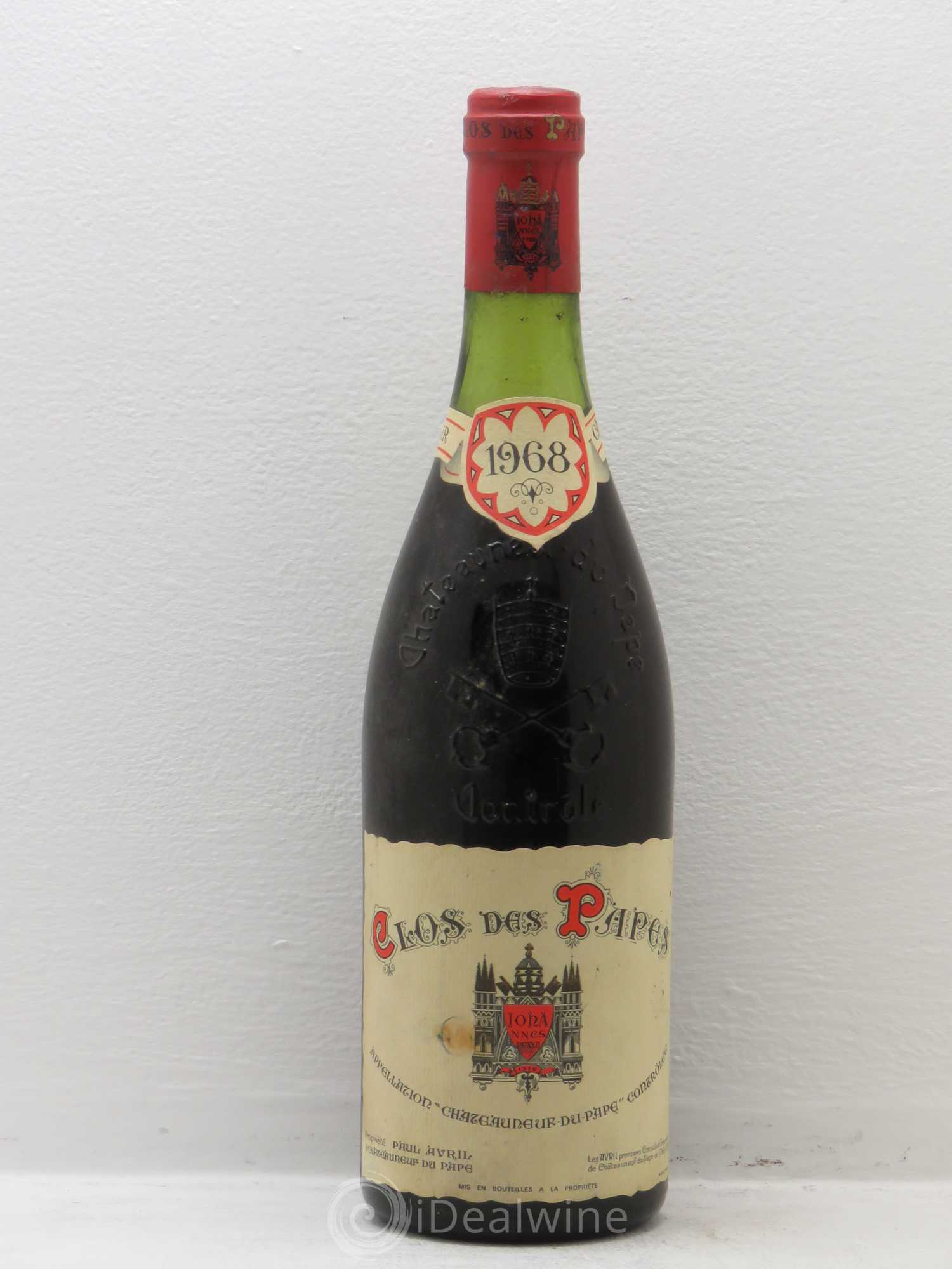Châteauneuf-du-Pape Clos des Papes - Paul Avril 1968 - Lot de 1 bouteille - 0