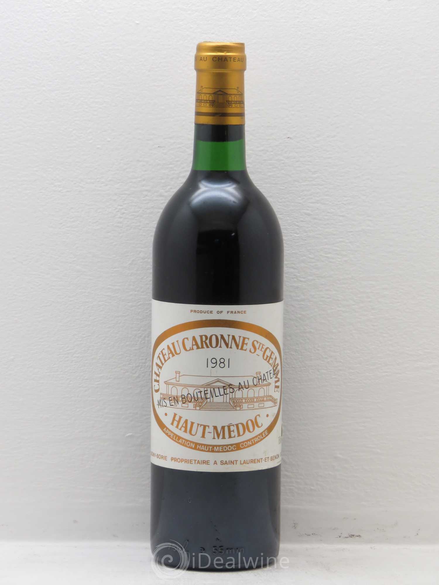 Château Caronne Sainte-Gemme Cru Bourgeois 1981 - Lot de 1 bouteille - 0
