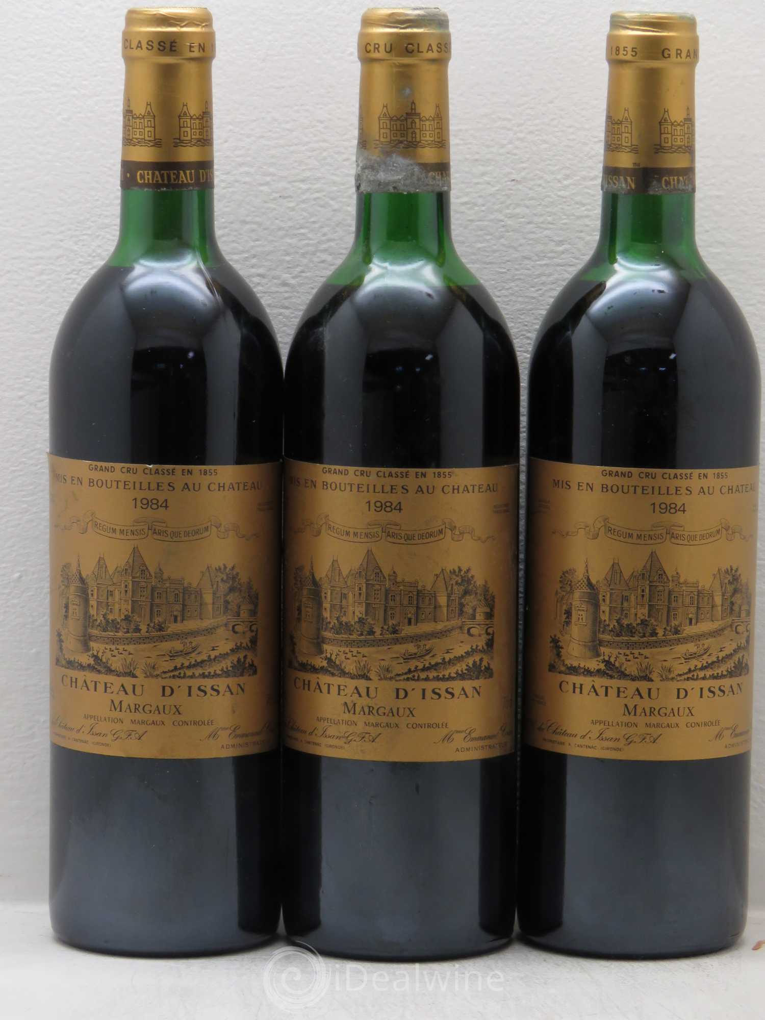 Château d'Issan 3ème Grand Cru Classé 1984 - Lot de 3 bouteilles - 0