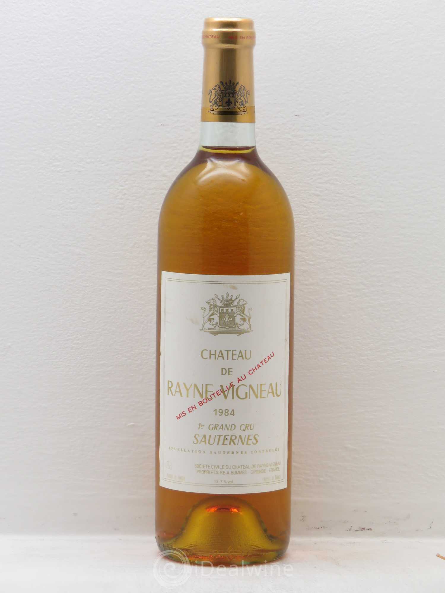 Château de Rayne Vigneau 1er Grand Cru Classé 1984 - Lotto di 1 bottiglia - 0