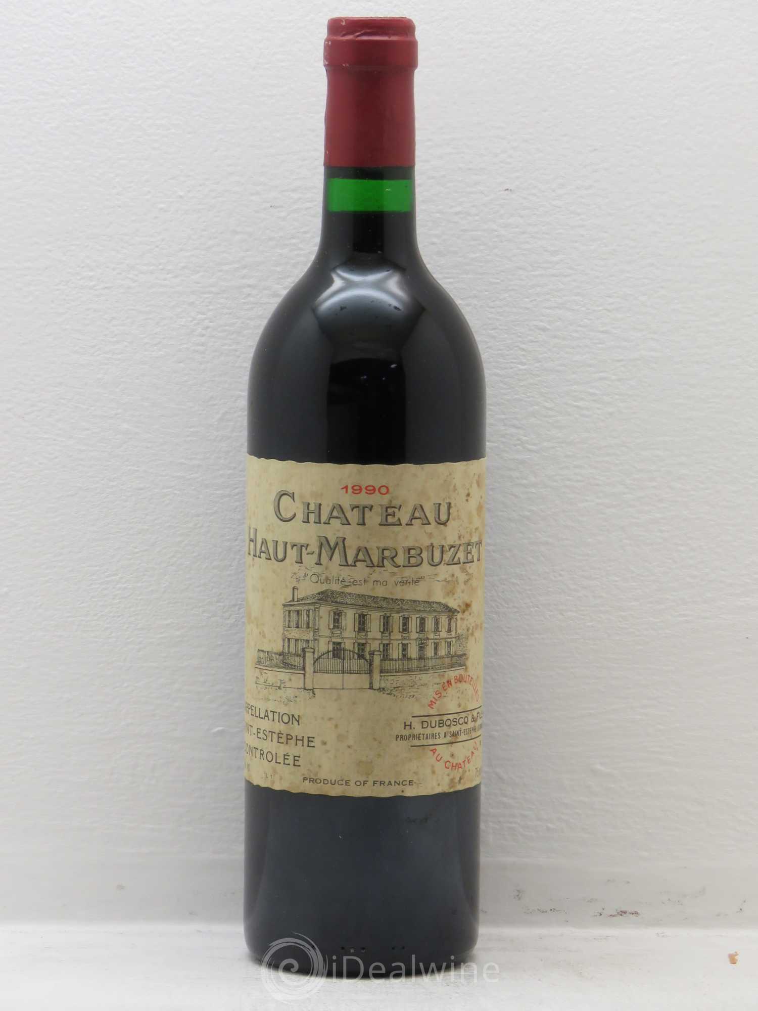 Château Haut Marbuzet 1990 - Lot de 1 bouteille - 0