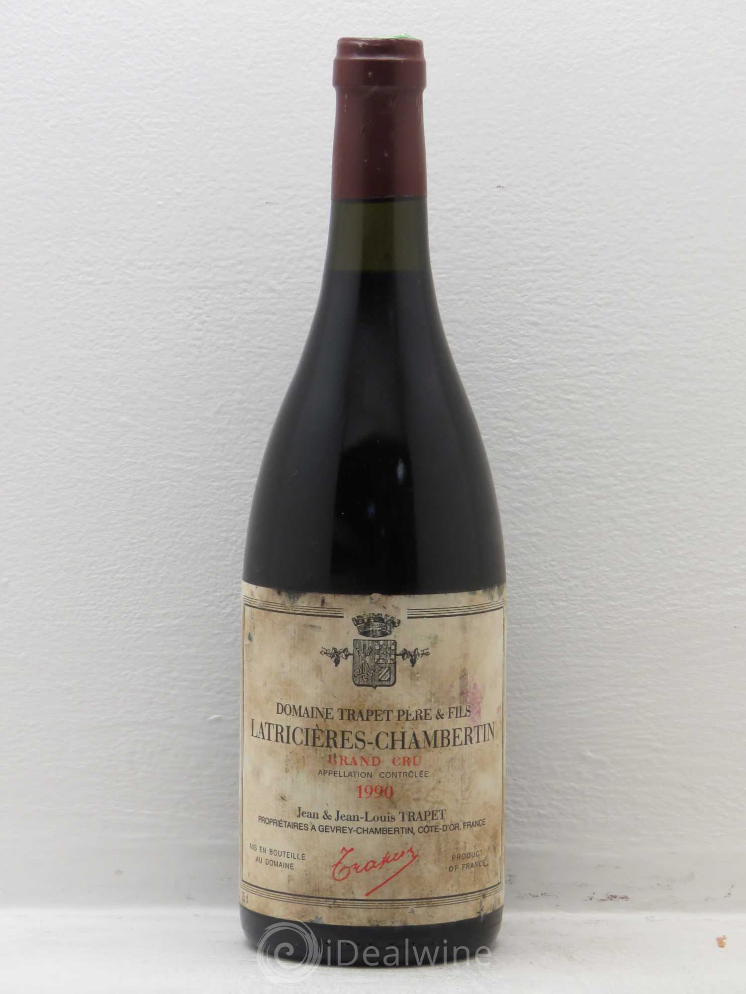 Latricières-Chambertin Grand Cru Domaine Trapet 1990 - Lot de 1 bouteille - 0