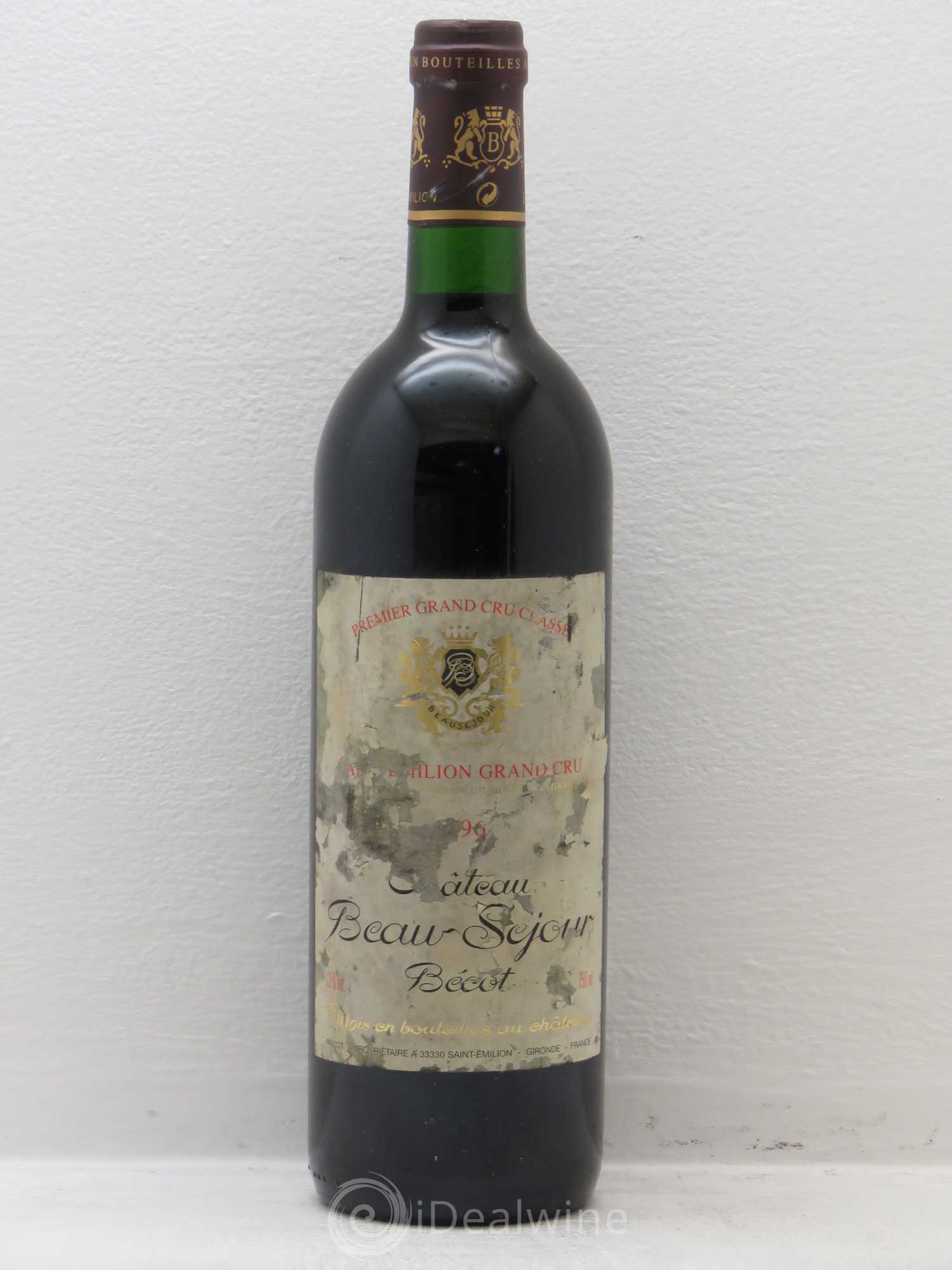 Château Beau-Séjour Bécot 1er Grand Cru Classé B 1996 - Lot de 1 bouteille - 0