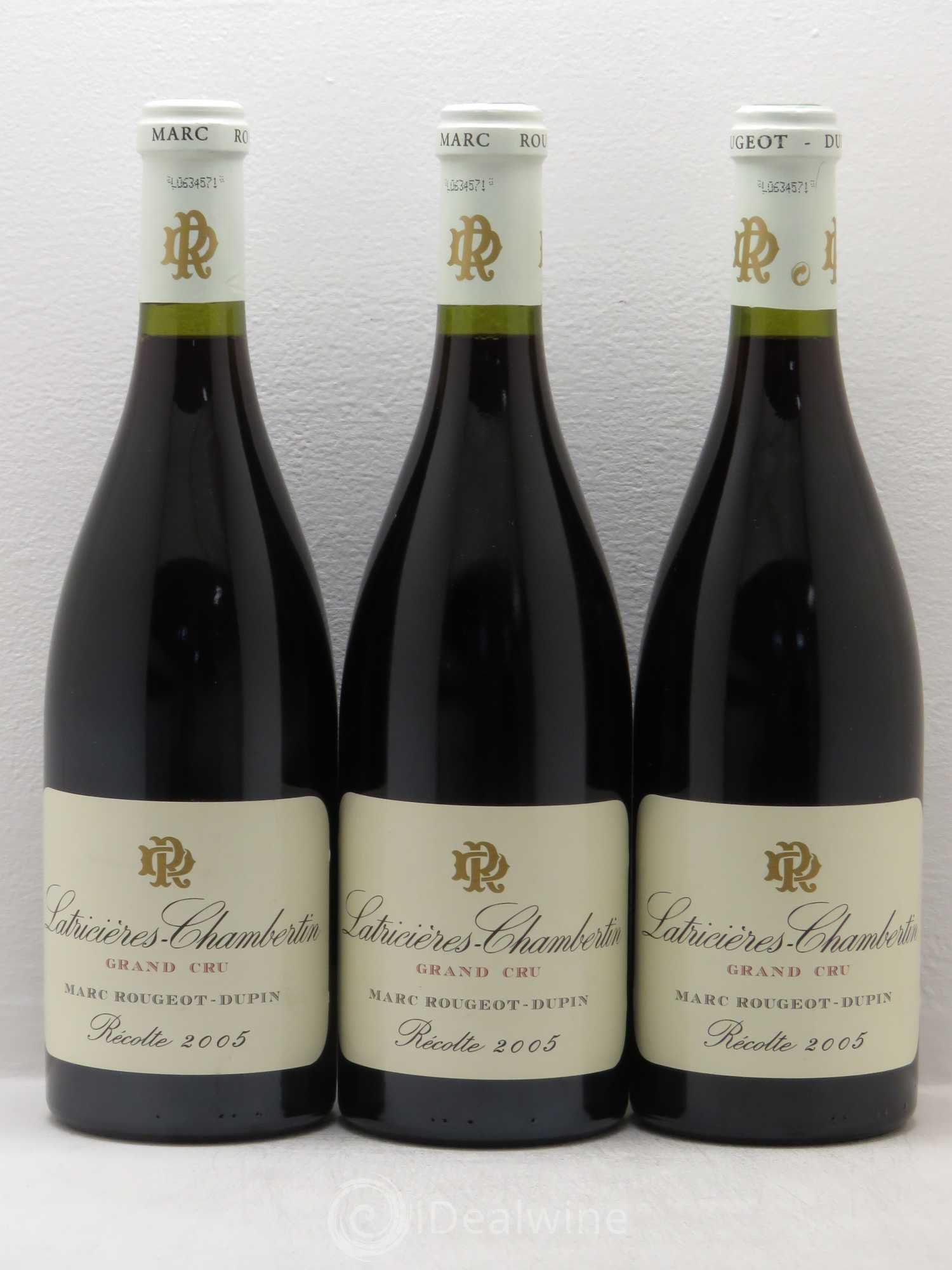 Latricières-Chambertin Grand Cru Domaine Marc Rougeot Dupin 2005 - Lot de 3 bouteilles - 0