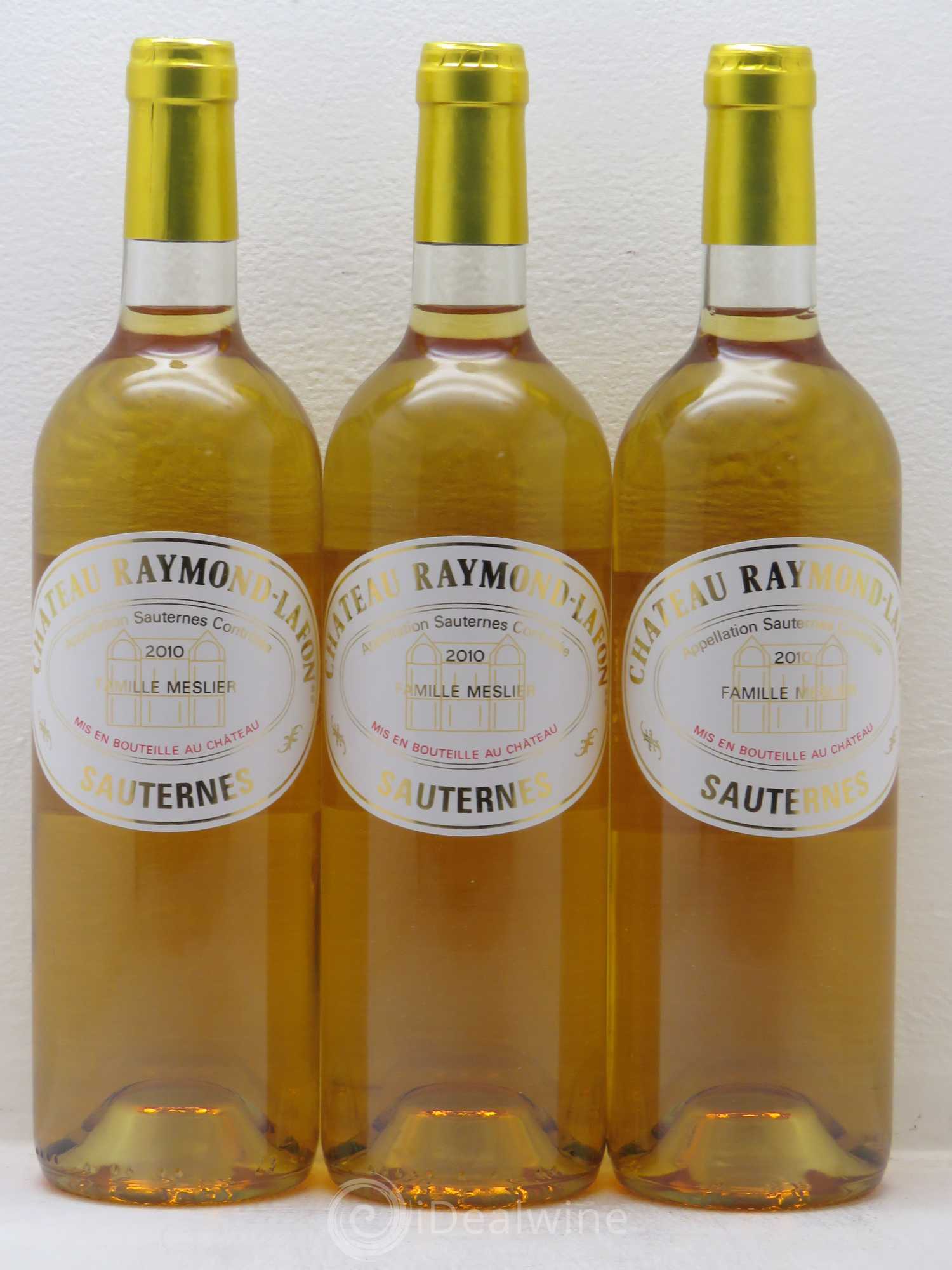 Château Raymond Lafon 2010 - Lotto di 3 bottiglie - 0