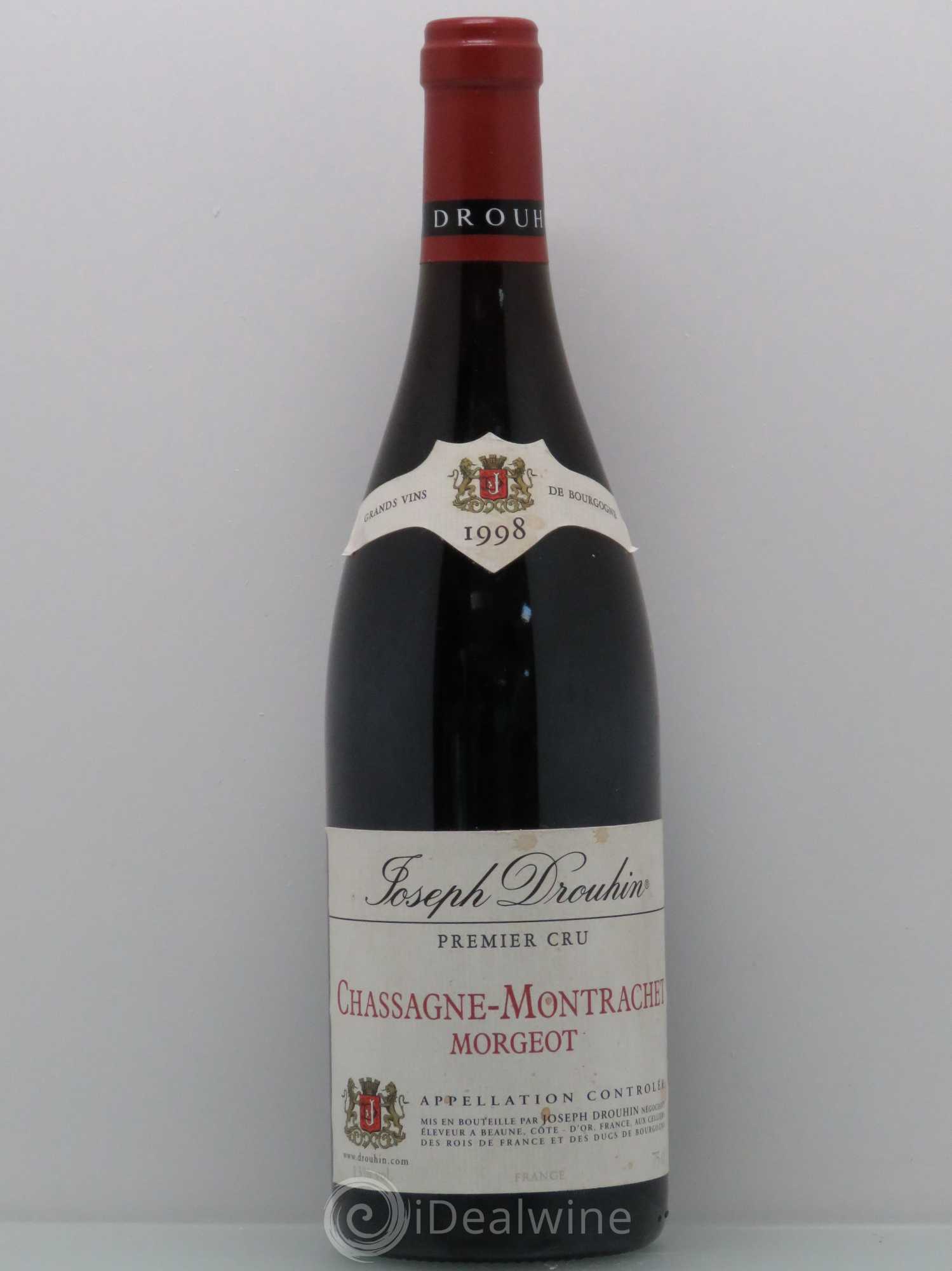 Chassagne-Montrachet 1er Cru Morgeot - J.Drouhin Marquis de Laguiche 1998 - Posten von 1 Flasche - 0