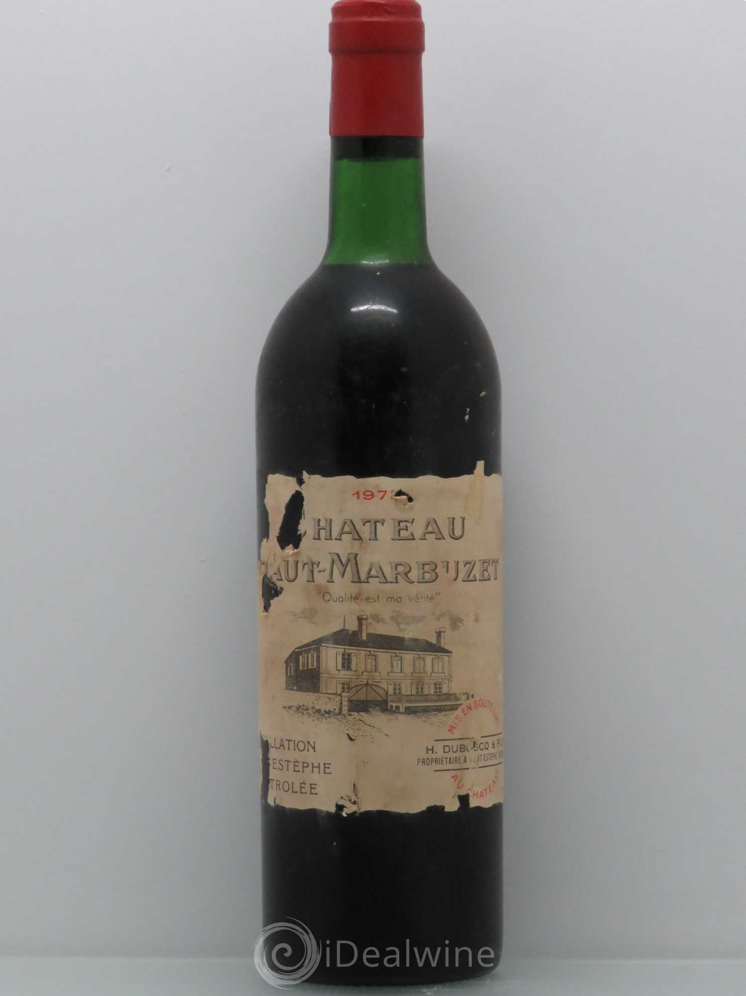 Château Haut Marbuzet 1975 - Lot de 1 bouteille - 0