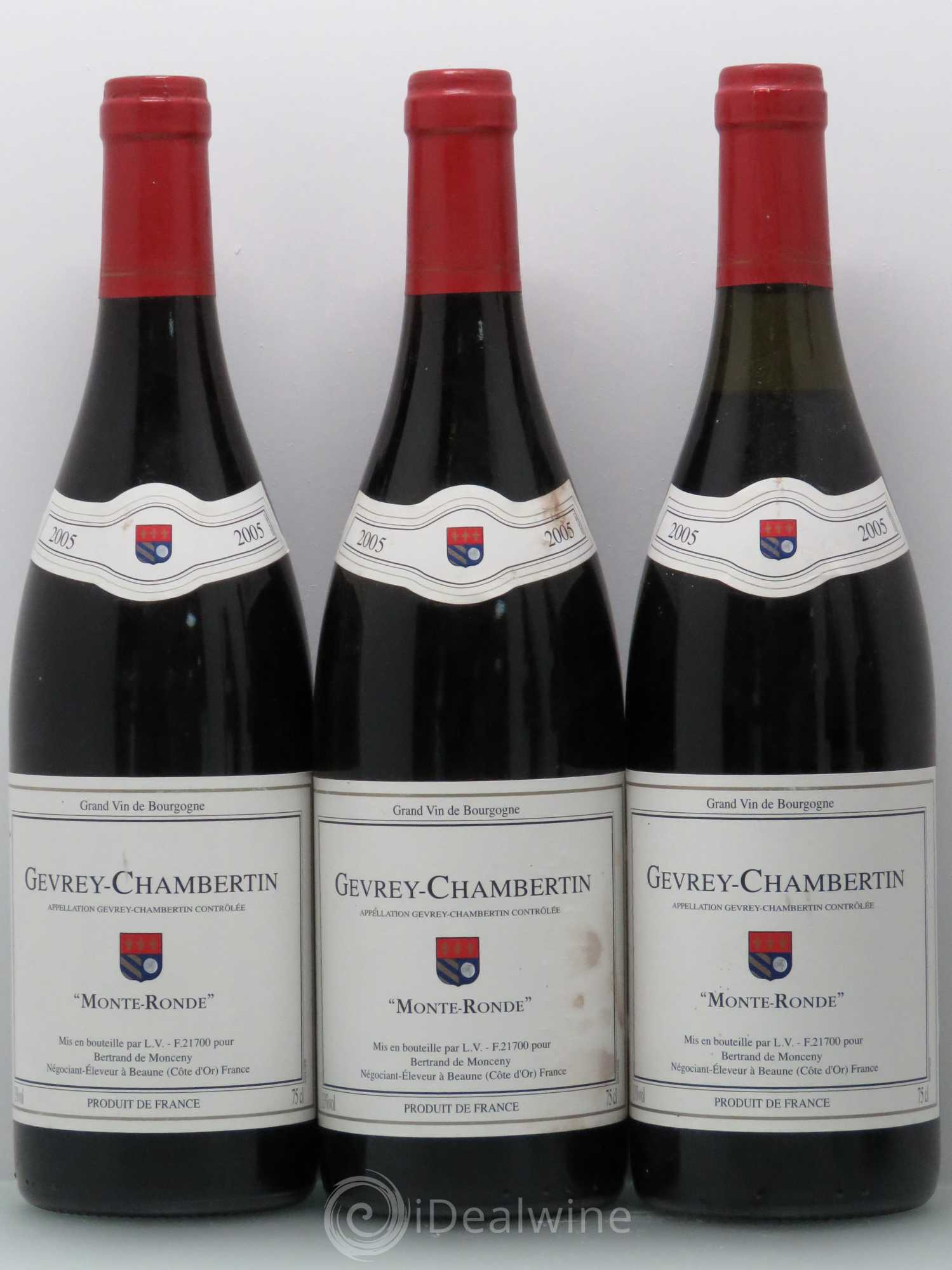 Gevrey-Chambertin Monte Ronde Bertrand De Monceny (sans prix de réserve) 2005 - Posten von 5 Flaschen - 1