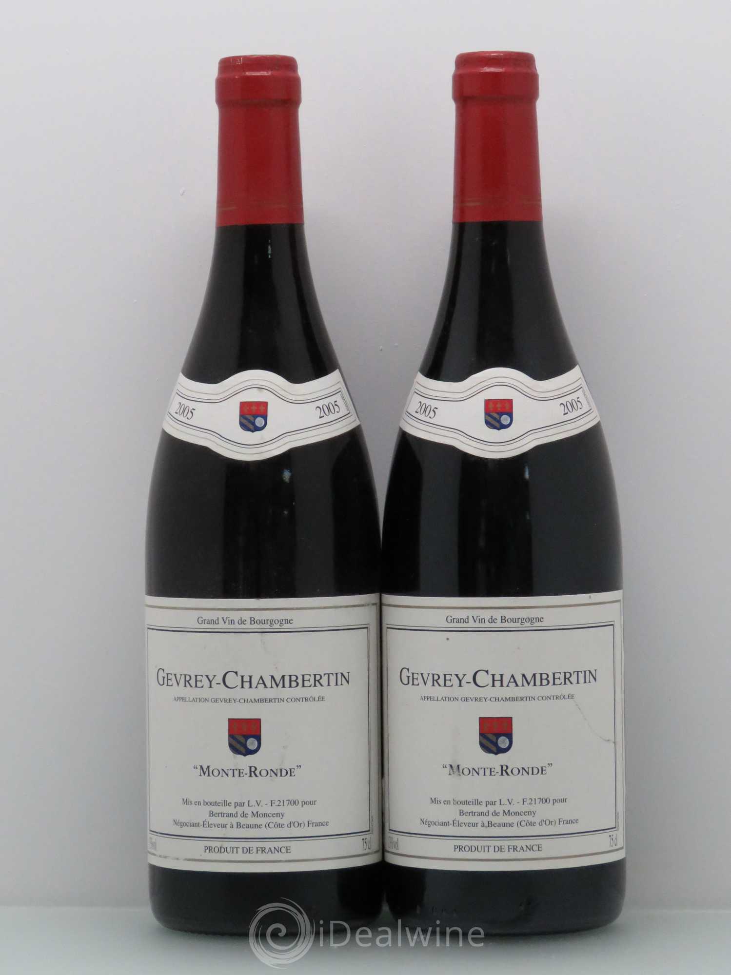 Gevrey-Chambertin Monte Ronde Bertrand De Monceny (sans prix de réserve) 2005 - Posten von 5 Flaschen - 2