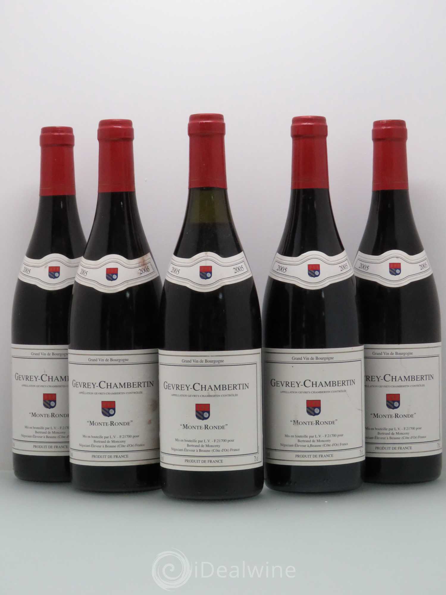 Gevrey-Chambertin Monte Ronde Bertrand De Monceny (sans prix de réserve) 2005 - Posten von 5 Flaschen - 0