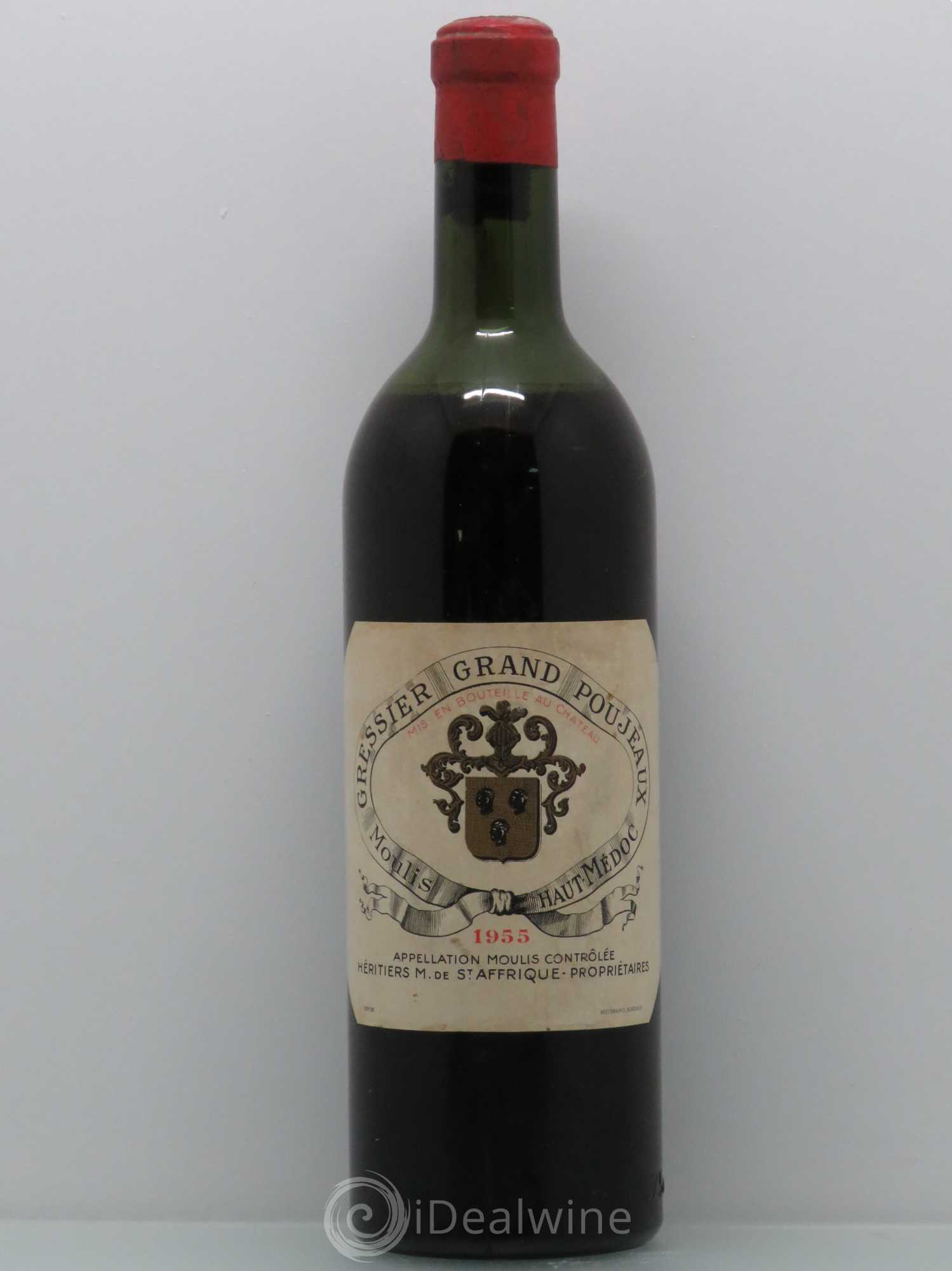 Château Gressier Grand Poujeaux Cru Bourgeois (sans prix de réserve) 1955 - Lot de 1 bouteille - 0