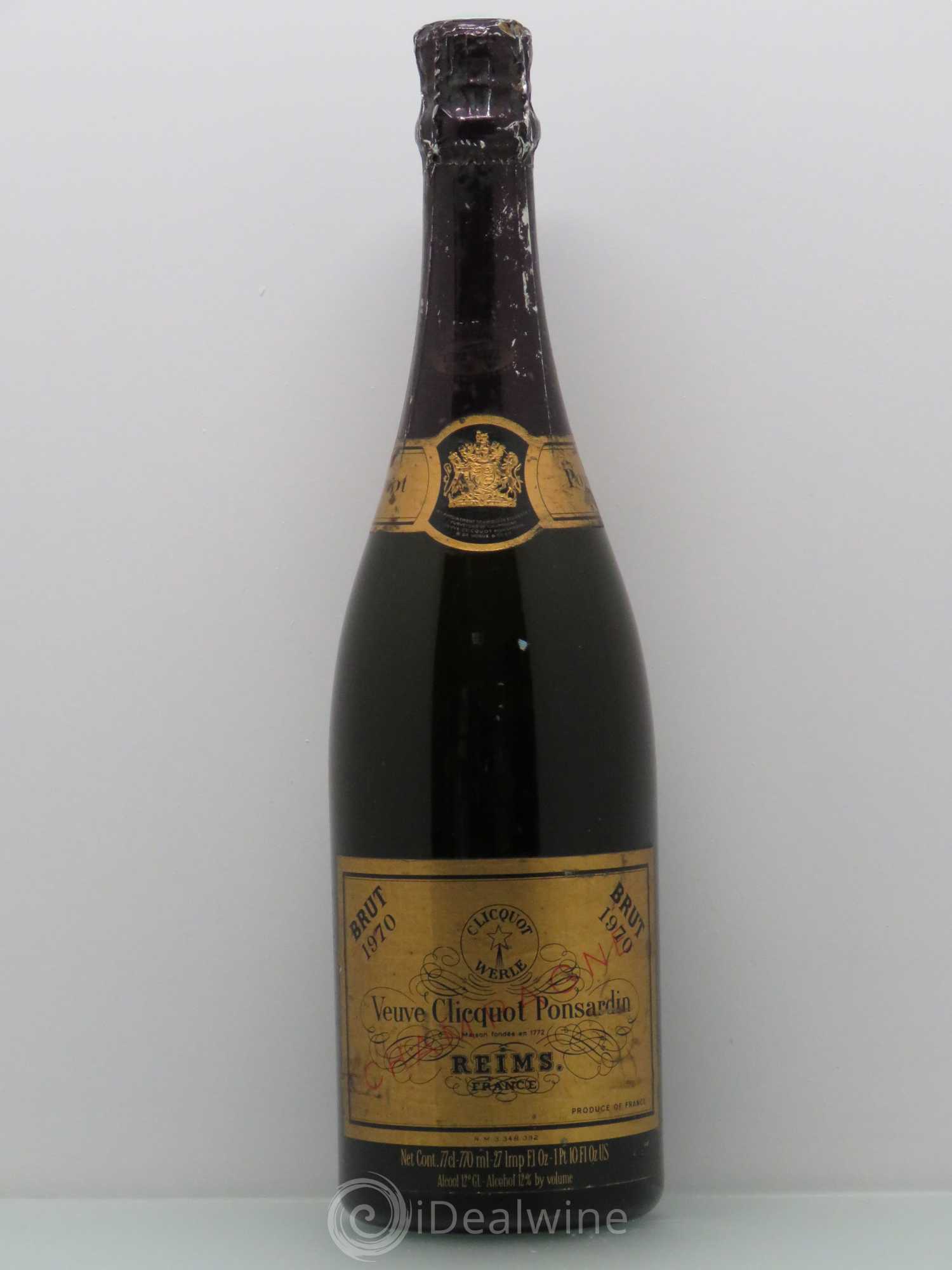 Vintage Veuve Clicquot 1970 - Lot de 1 bouteille - 0