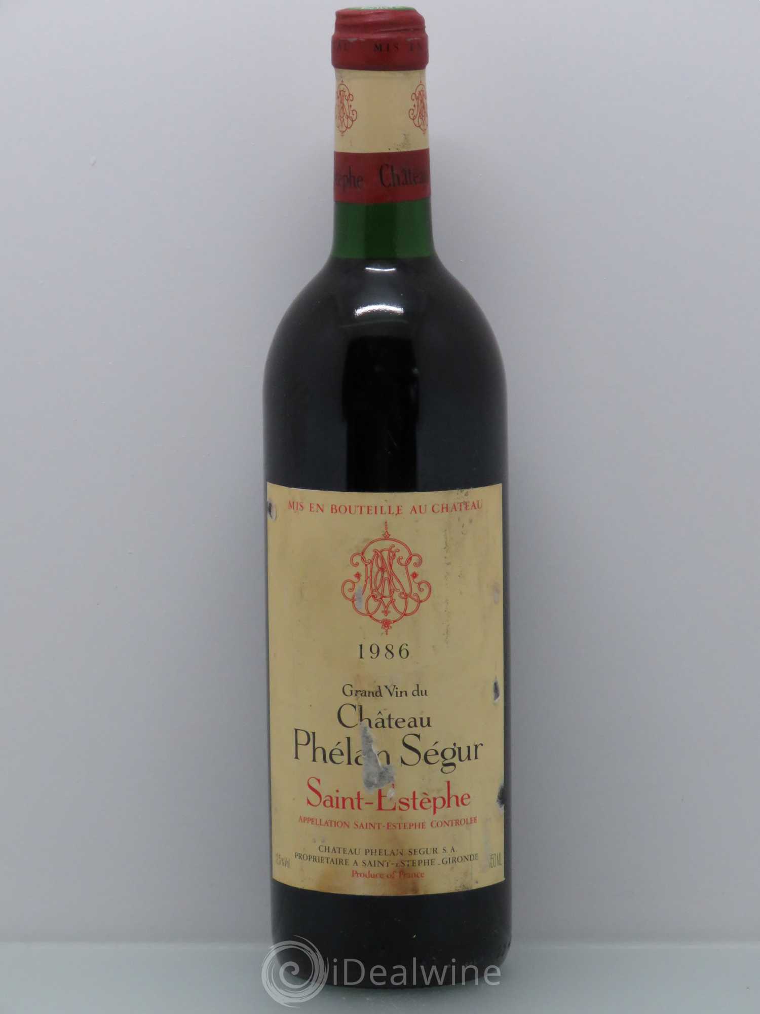 Château Phélan Ségur 1986 - Lot de 1 bouteille - 0