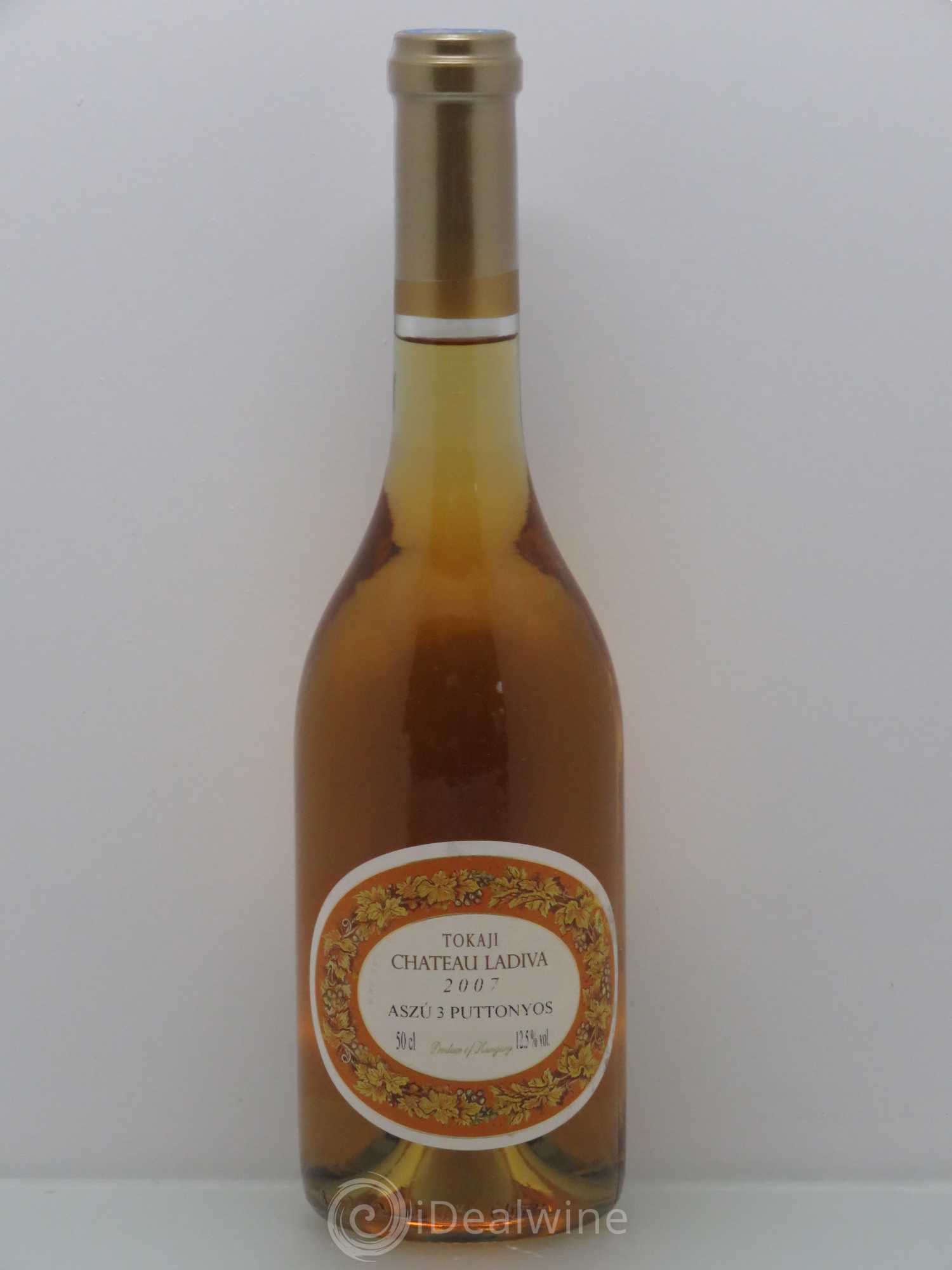 Tokaji Château Ladiva Aszu 3 Puttonyos (sans prix de réserve) 2007 - Posten von 1 Flasche - 0