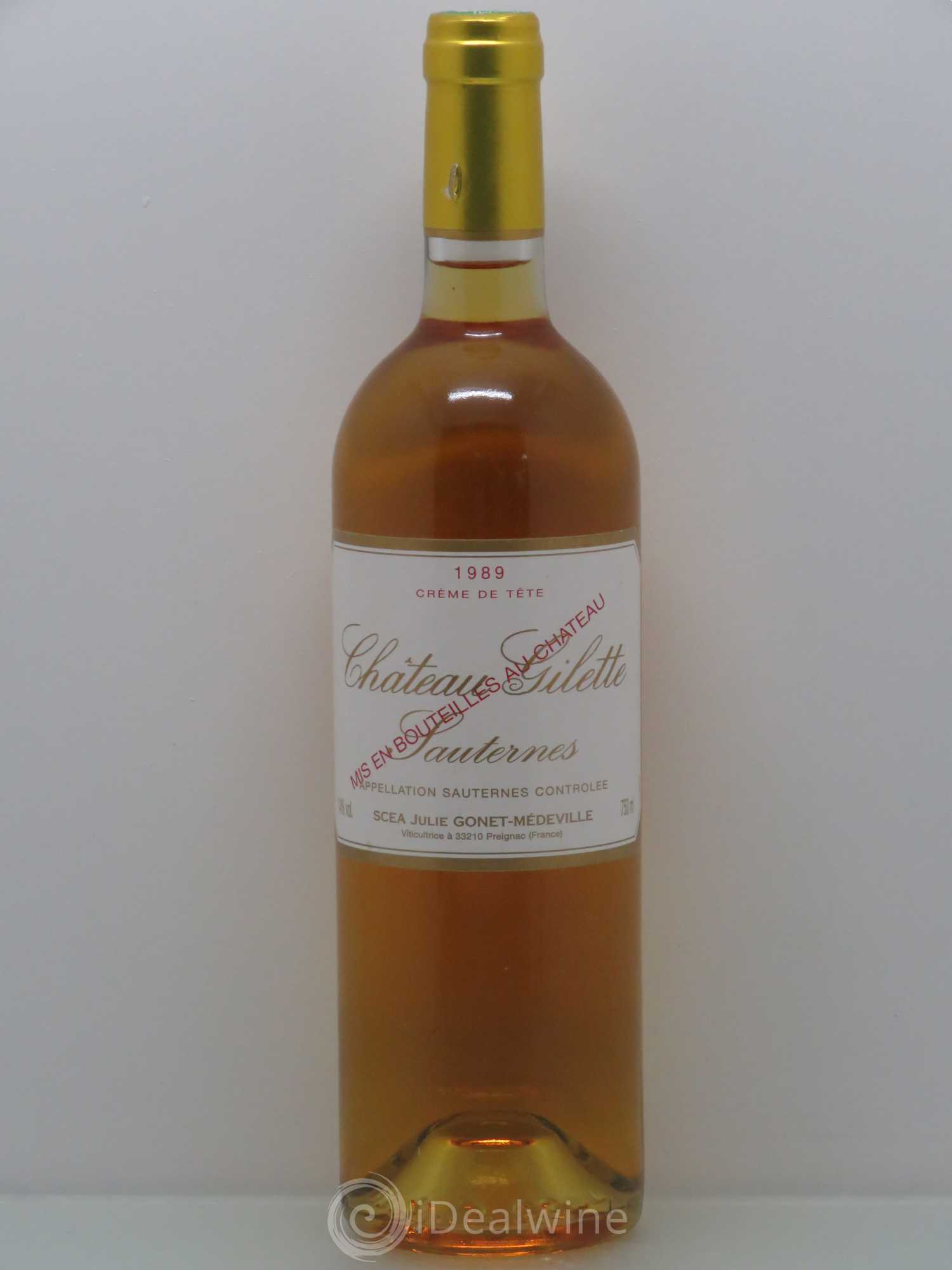 Château Gilette - Crème de Tête 1989 - Lotto di 1 bottiglia - 0
