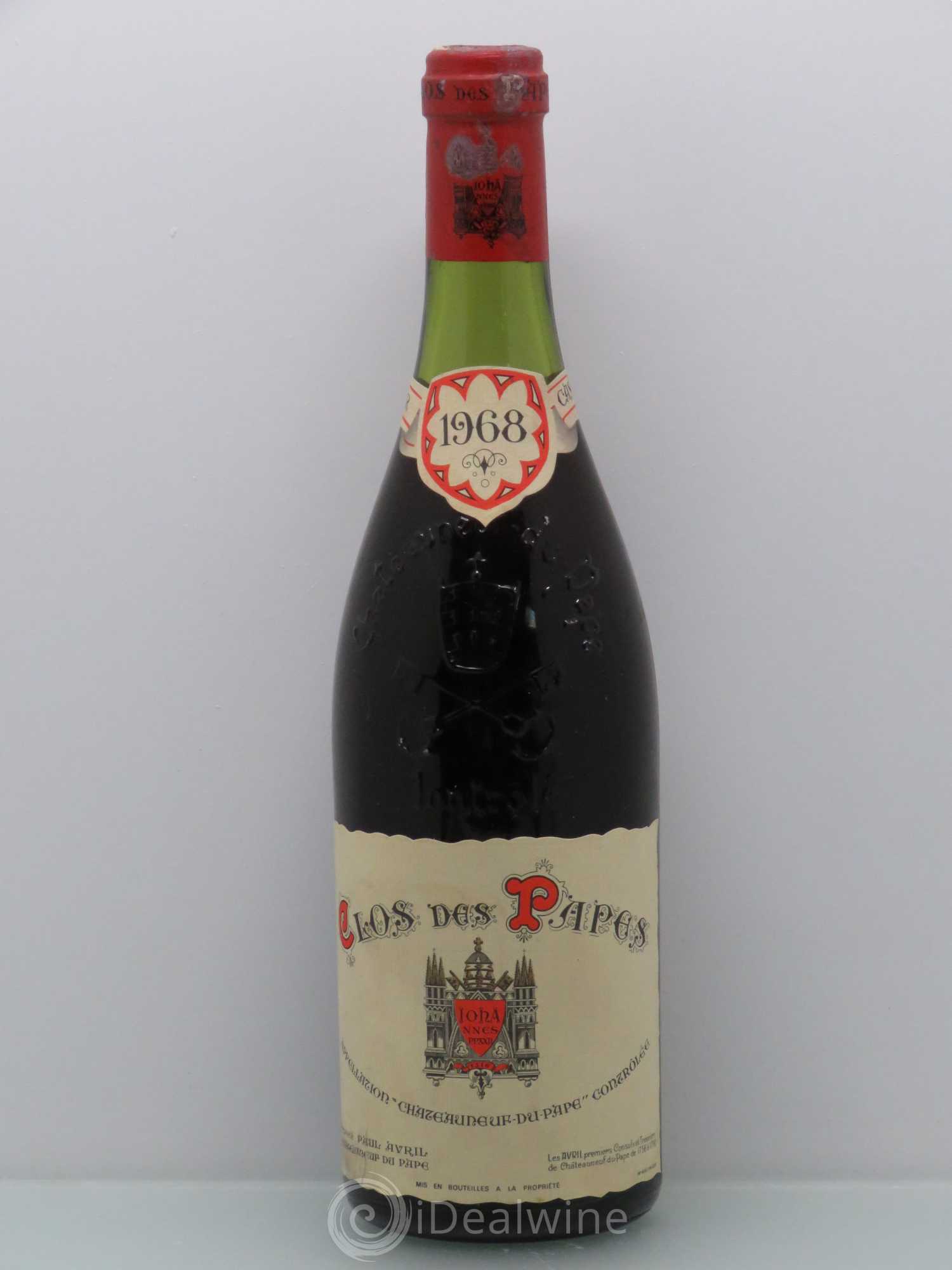 Châteauneuf-du-Pape Clos des Papes - Paul Avril 1968 - Lot de 1 bouteille - 0