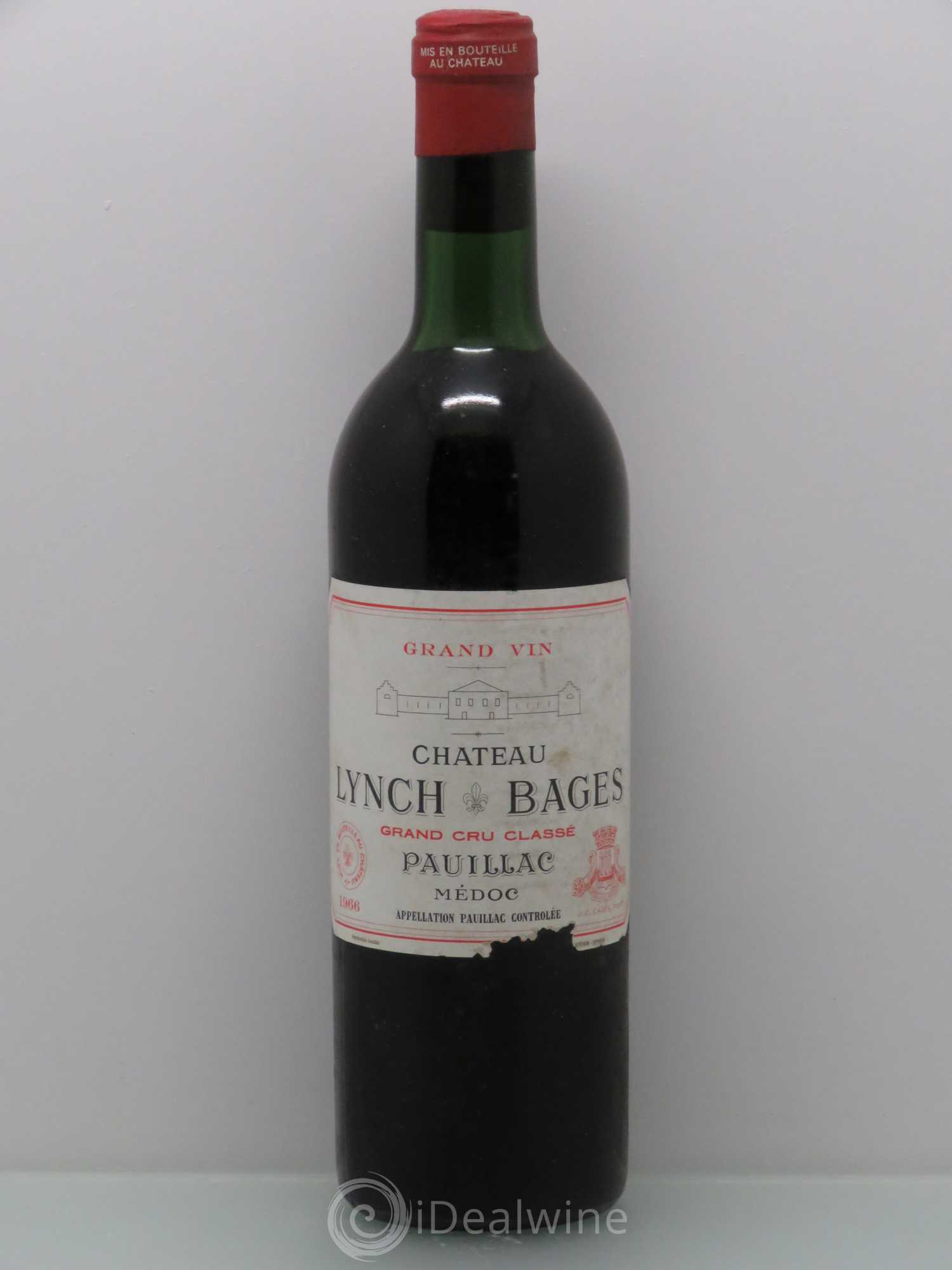 Château Lynch Bages 5ème Grand Cru Classé 1966 - Lot de 1 bouteille - 0