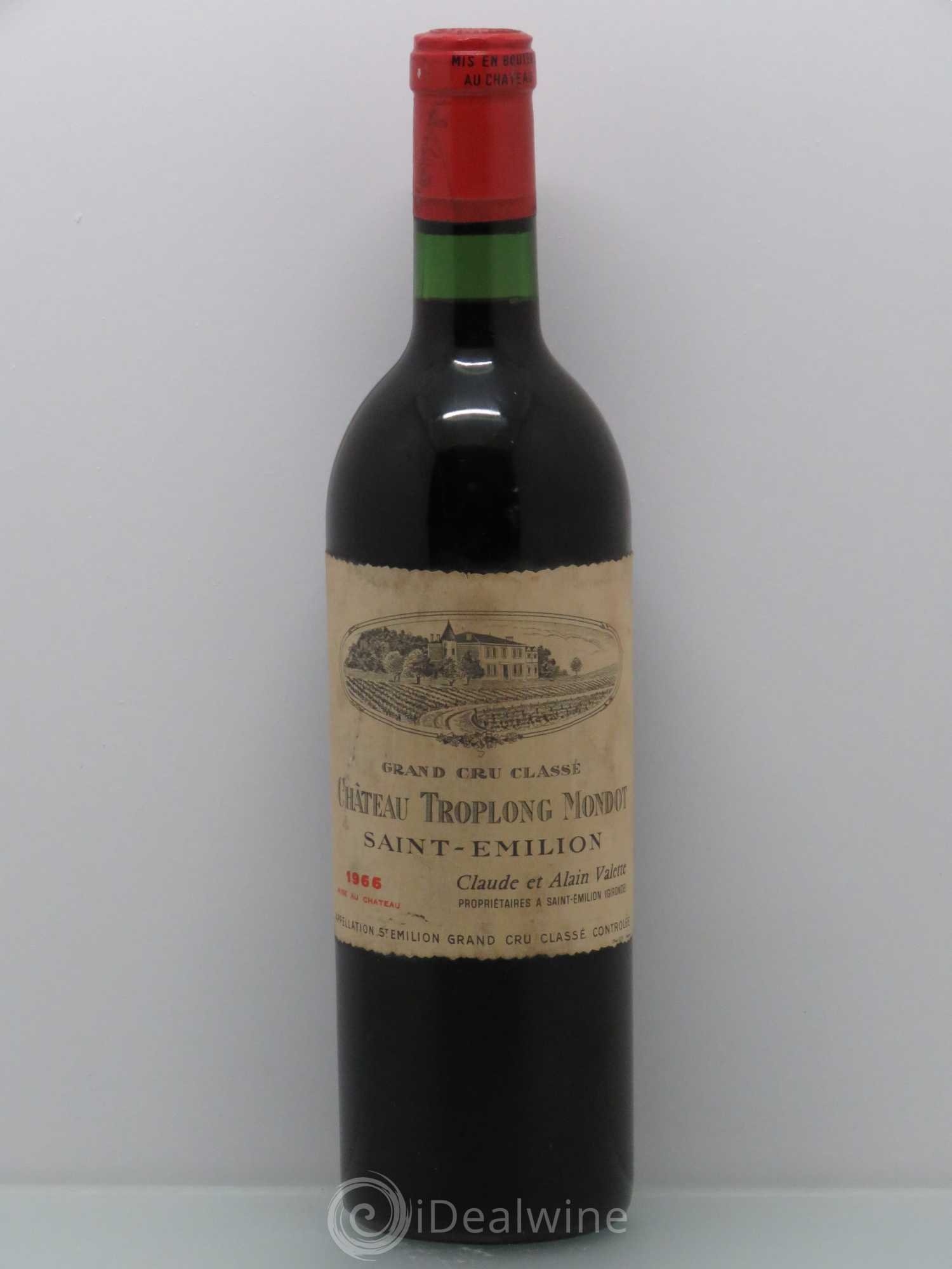 Château Troplong Mondot 1er Grand Cru Classé B 1966 - Lot de 1 bouteille - 0