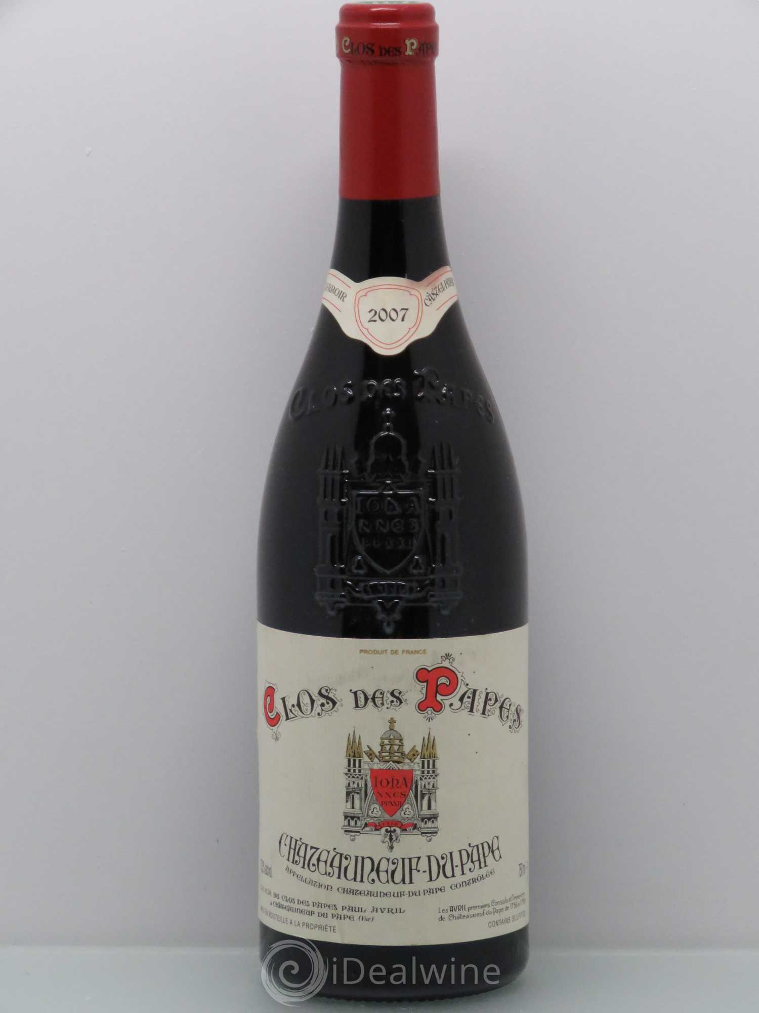 Châteauneuf-du-Pape Clos des Papes - Paul Avril 2007 - Lot de 1 bouteille - 0
