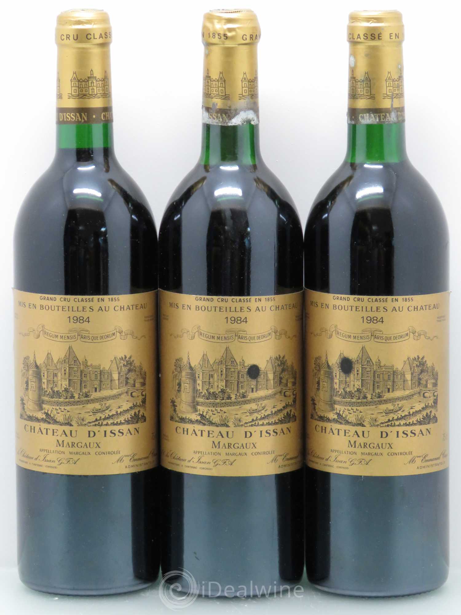 Château d'Issan 3ème Grand Cru Classé 1984 - Lot de 3 bouteilles - 0