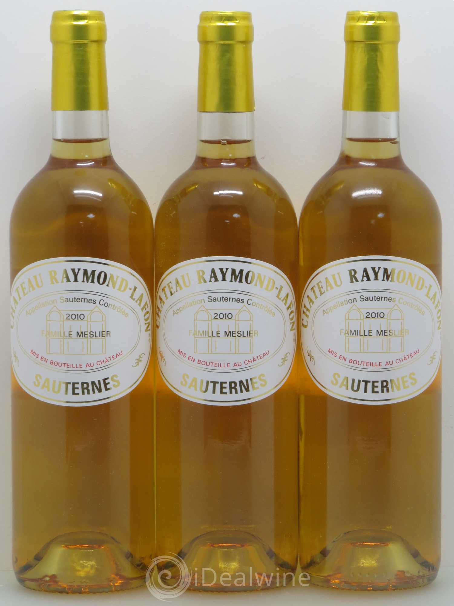 Château Raymond Lafon 2010 - Lotto di 3 bottiglie - 0