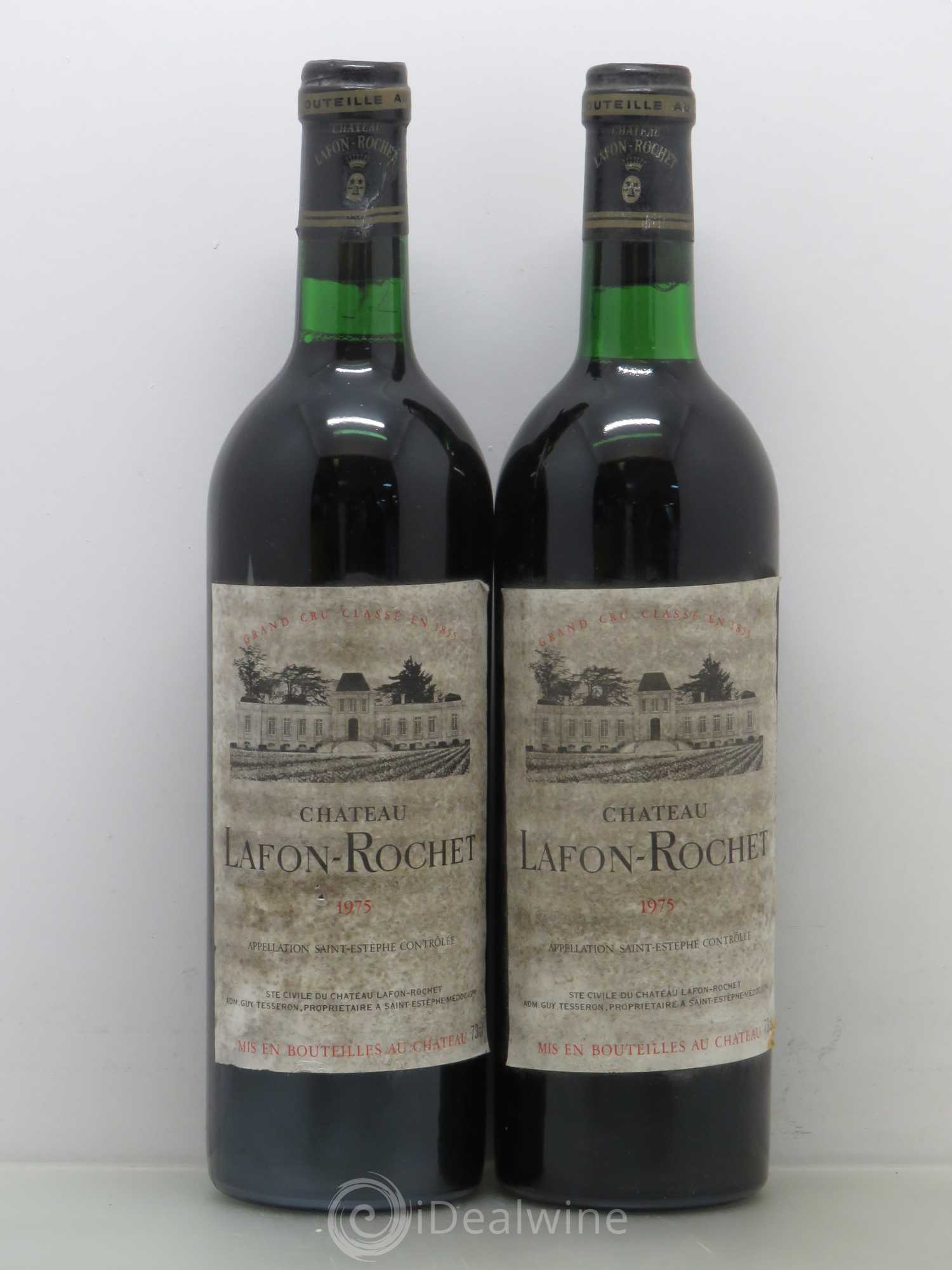 Château Lafon Rochet 4ème Grand Cru Classé 1975 - Lot de 2 bouteilles - 0
