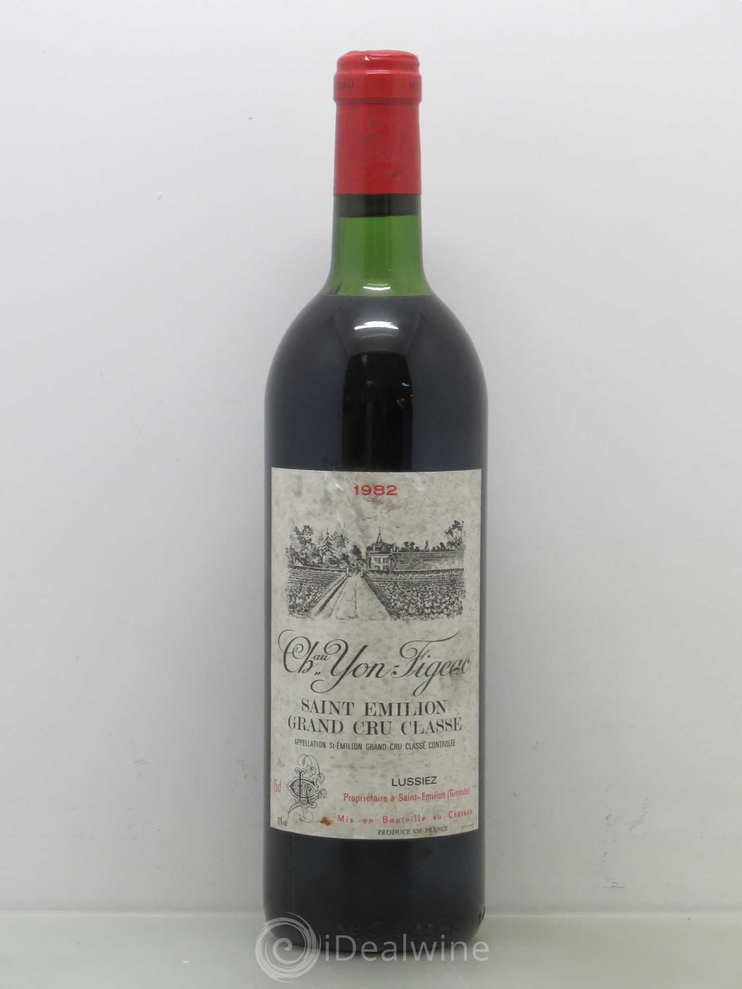 Château Yon Figeac Grand Cru Classé 1982 - Lot de 1 bouteille - 0