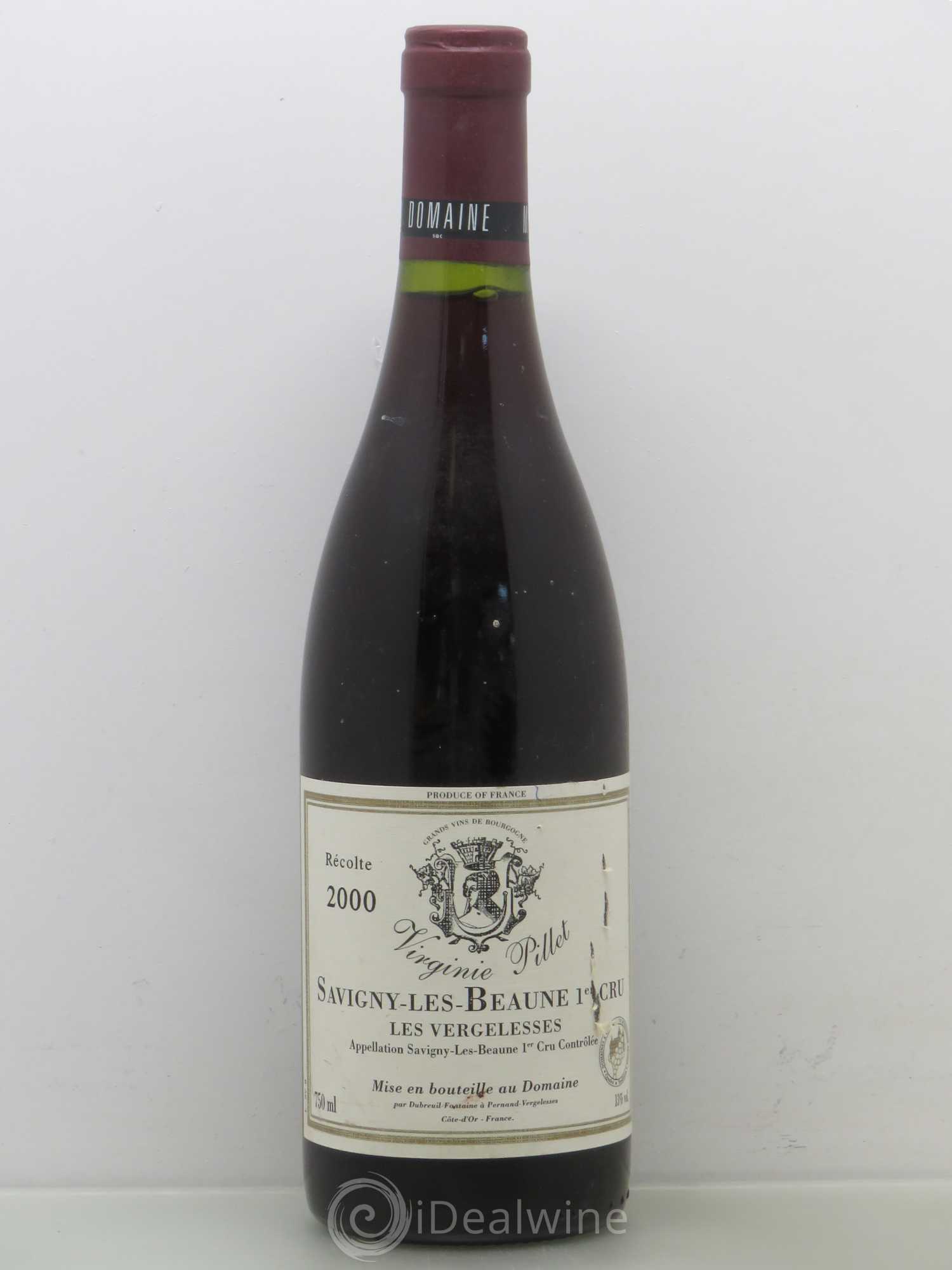 Savigny-lès-Beaune 1er Cru Vergelesses Virginie Pillet 2000 - Posten von 1 Flasche - 0
