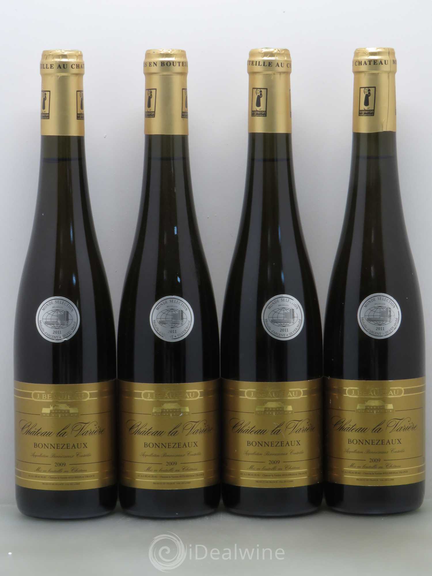 Bonnezeaux Bonnezeaux Chateau la Varriere Beaujeau 2009 - Lotto di 4 bottiglie - 0