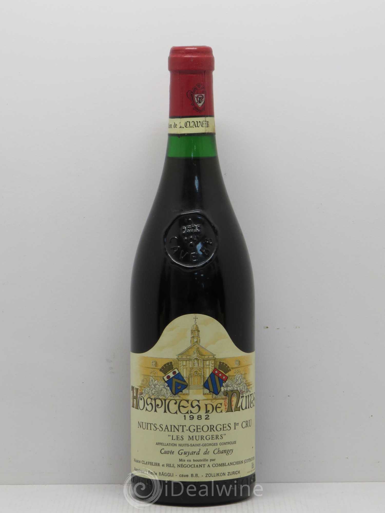 Nuits-Saint-Georges 1er Cru Les Murgers Hospices de Nuits cuvée Guyard Changey 1982 - Posten von 1 Flasche - 0