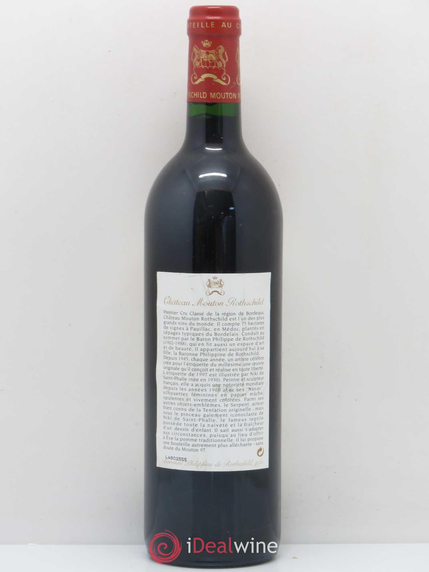 Château Mouton Rothschild 1er Grand Cru Classé 1997 - Lot de 1 bouteille - 1