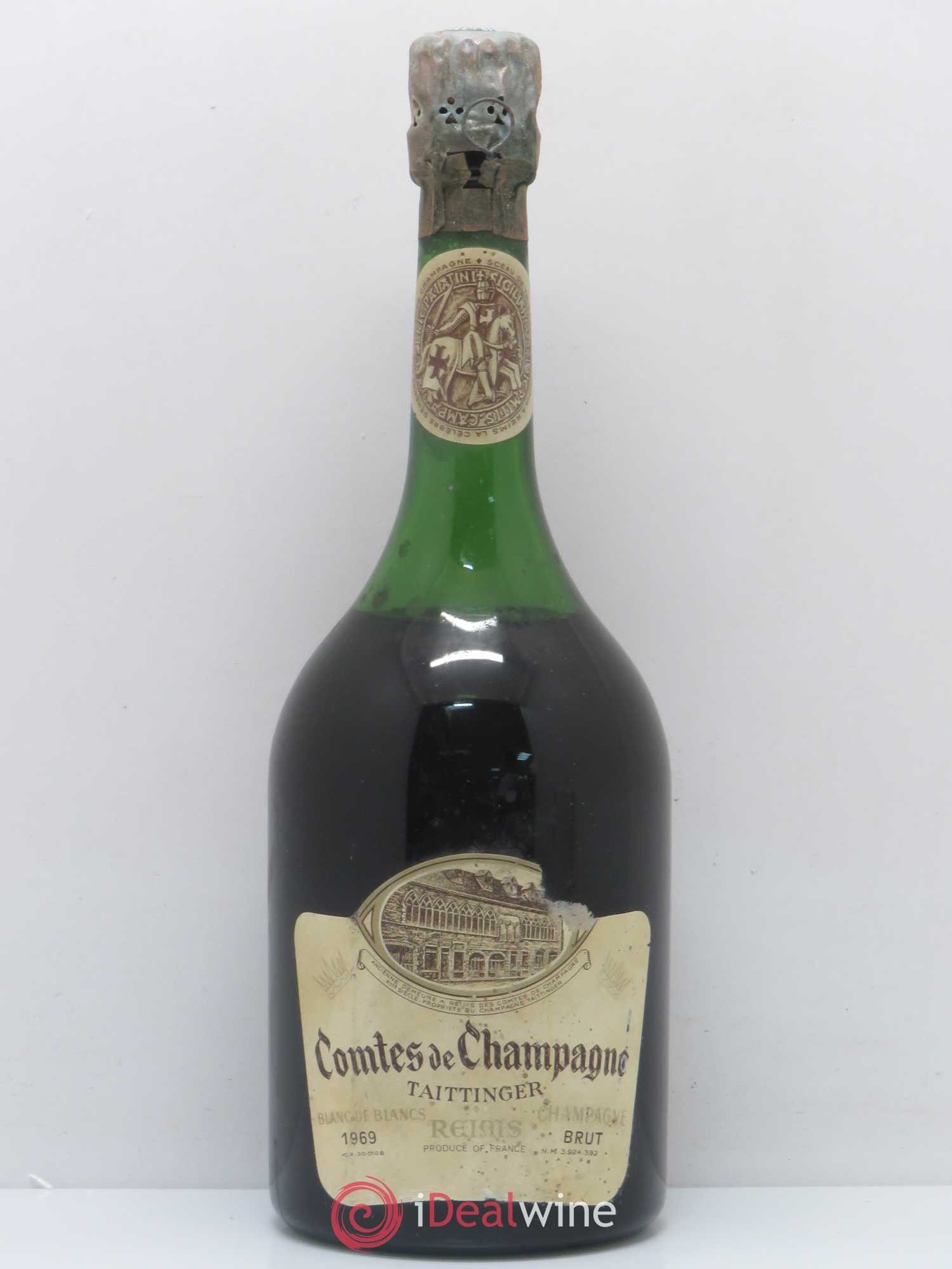 Comtes de Champagne Taittinger Blanc de blancs 1969 - Posten von 1 Flasche - 0
