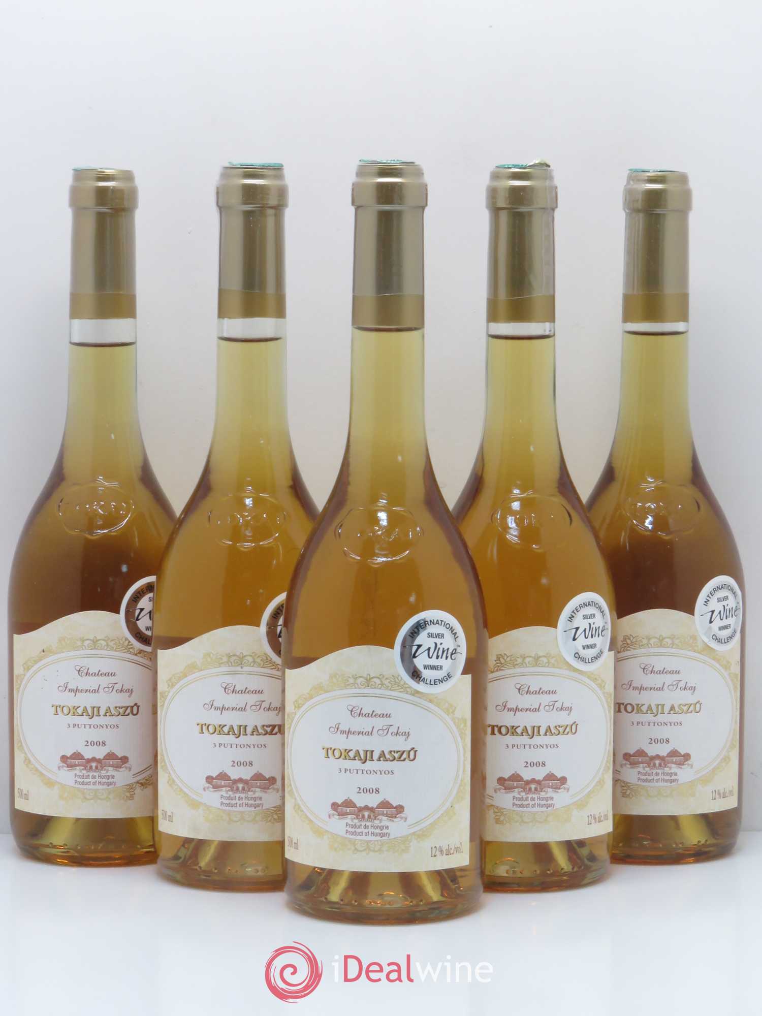 Tokaji Château Impérial Aszu 3 Puttonyos 2008 - Lotto di 5 bottiglie - 0