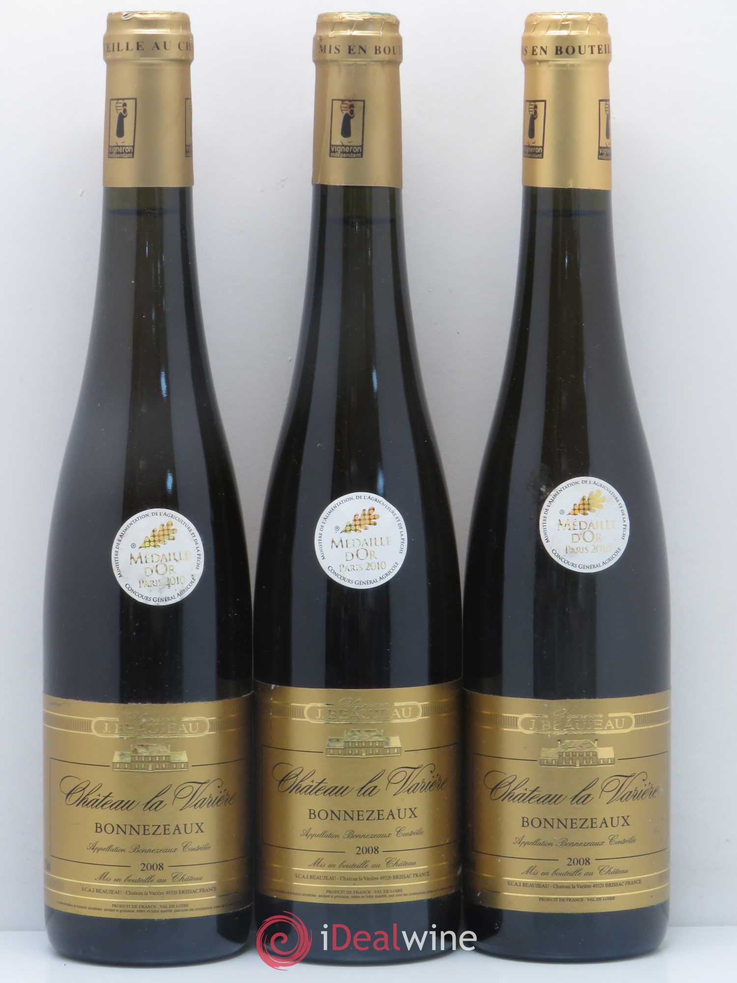 Bonnezeaux Chateau La Varriere Beaujeau 2008 - Lotto di 6 bottiglie - 1