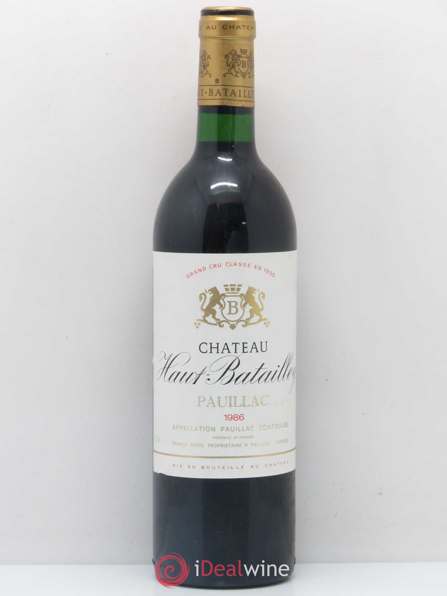 Château Haut Batailley 5ème Grand Cru Classé 1986 - Lot de 1 bouteille - 0